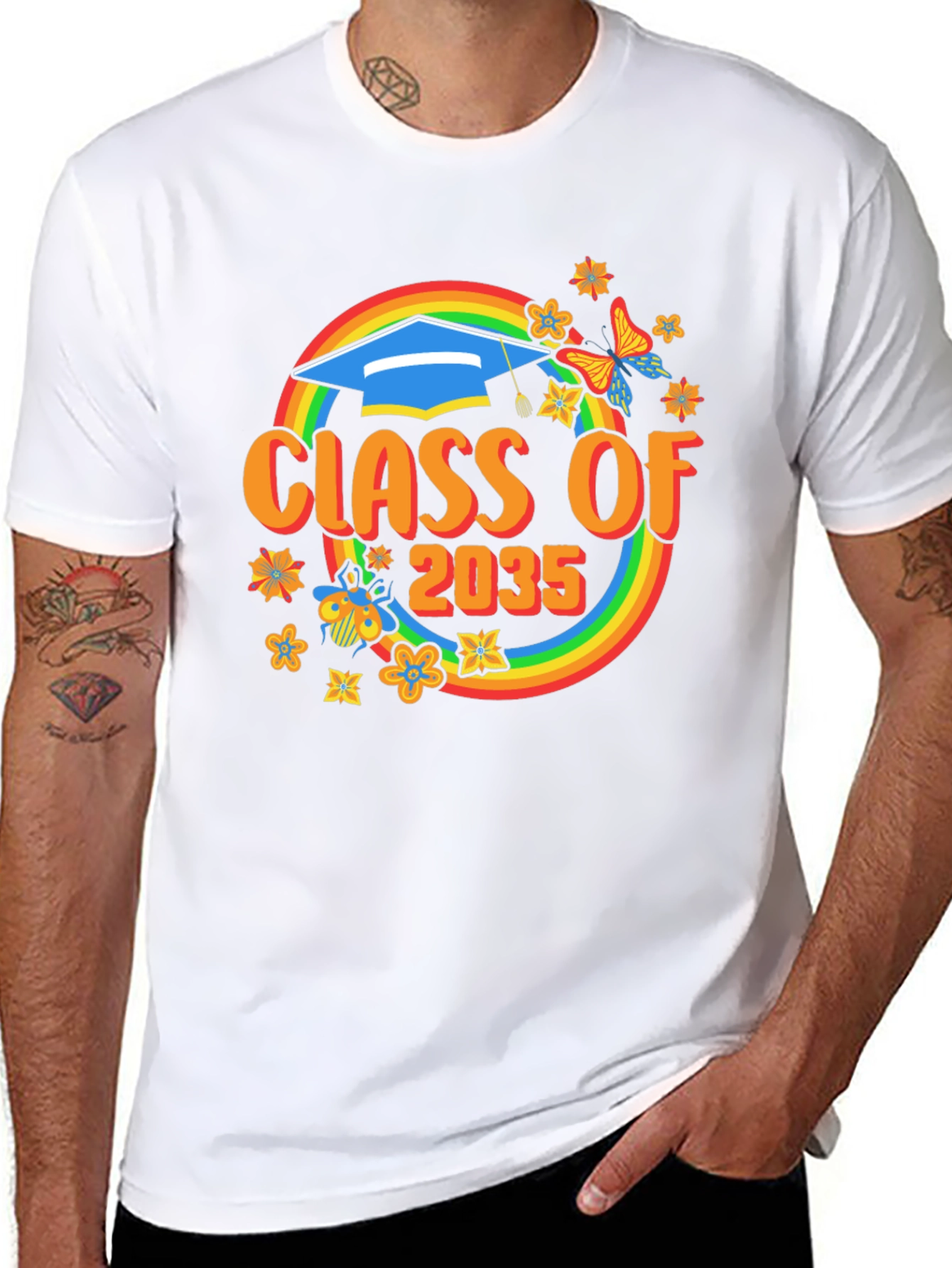 Class of 2035 Rainbow Graduation T-Shirt