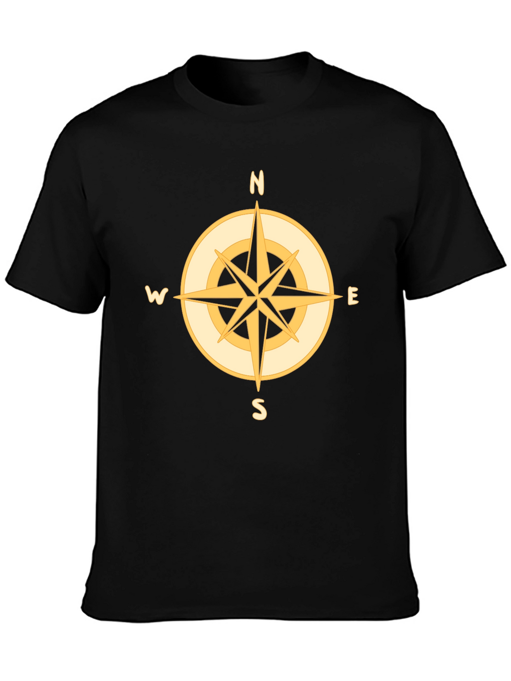Compass Graphic Tee - Mens Black T-Shirt