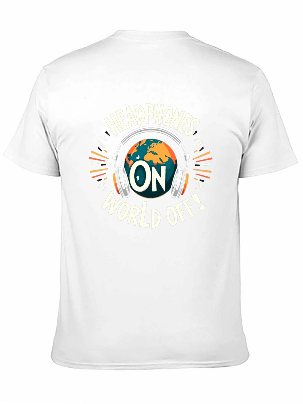 Headphones On World Off Graphic T-Shirt