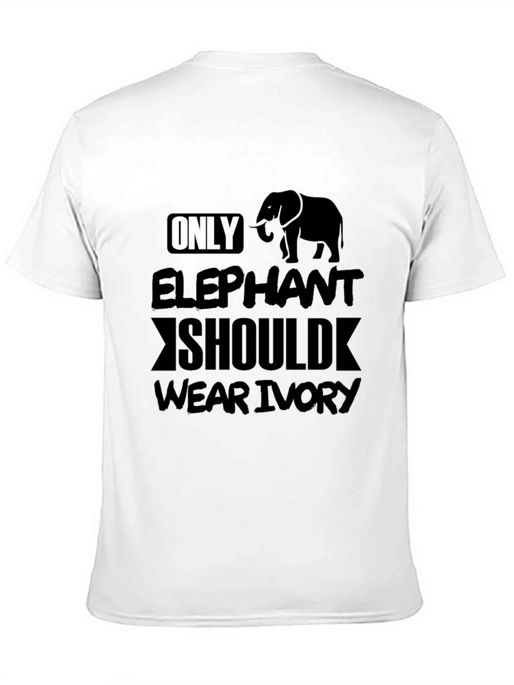 Elephant Ivory Graphic T-Shirt - Black
