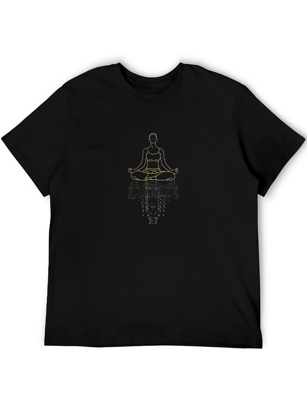 Yoga Silhouette Graphic Tee - Black