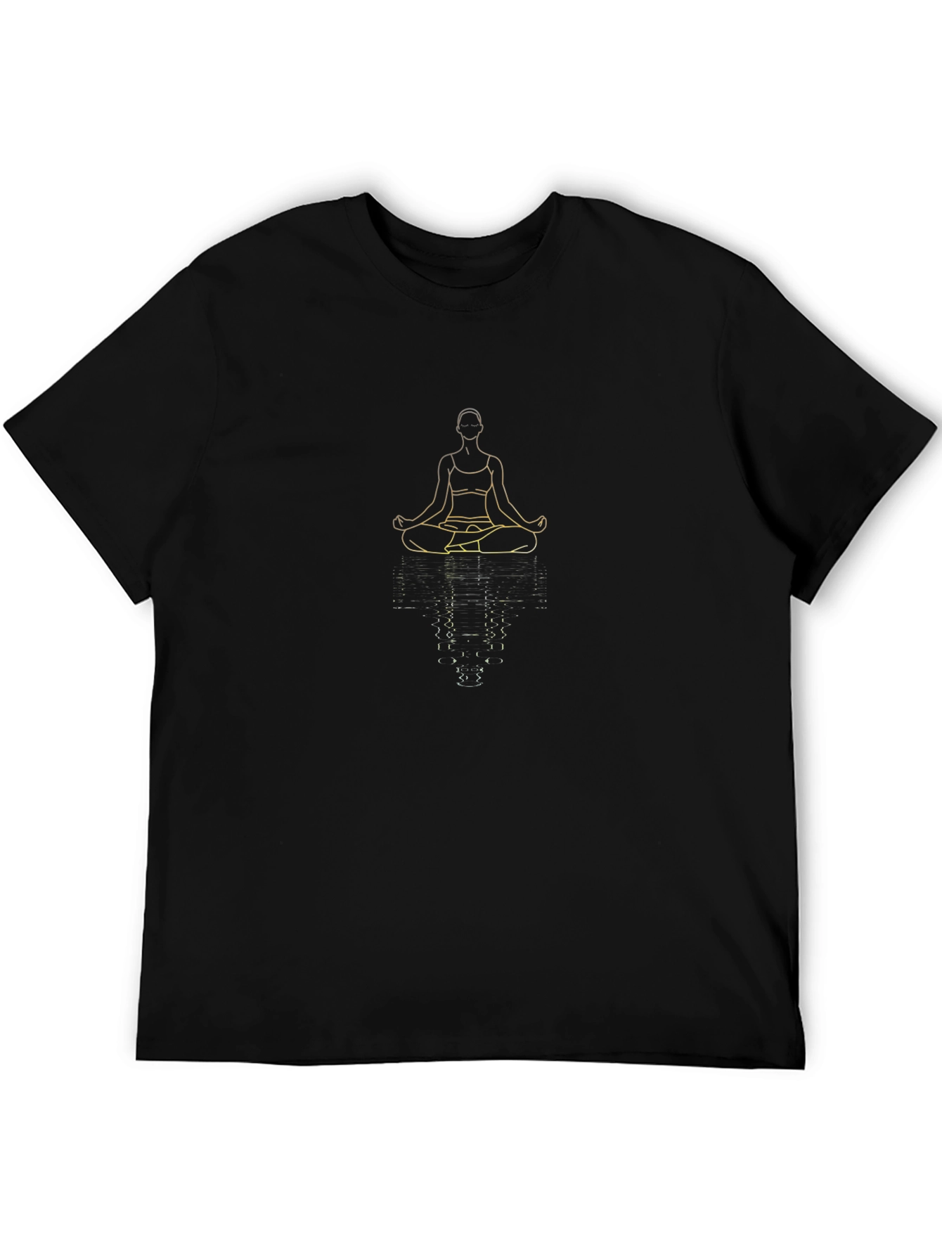 Yoga Silhouette Graphic Tee - Black