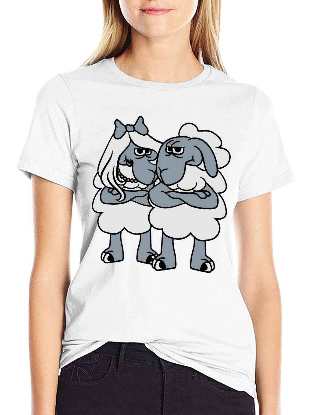 Shaun The Sheep T-Shirt - Grumpy Ladies Graphic Tee
