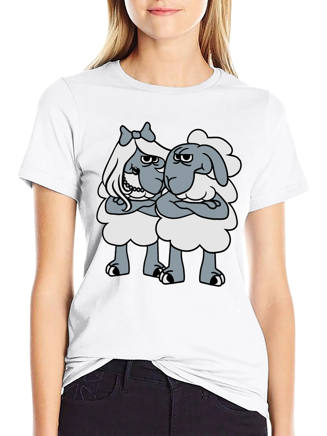 Shaun The Sheep T-Shirt - Grumpy Ladies Graphic Tee