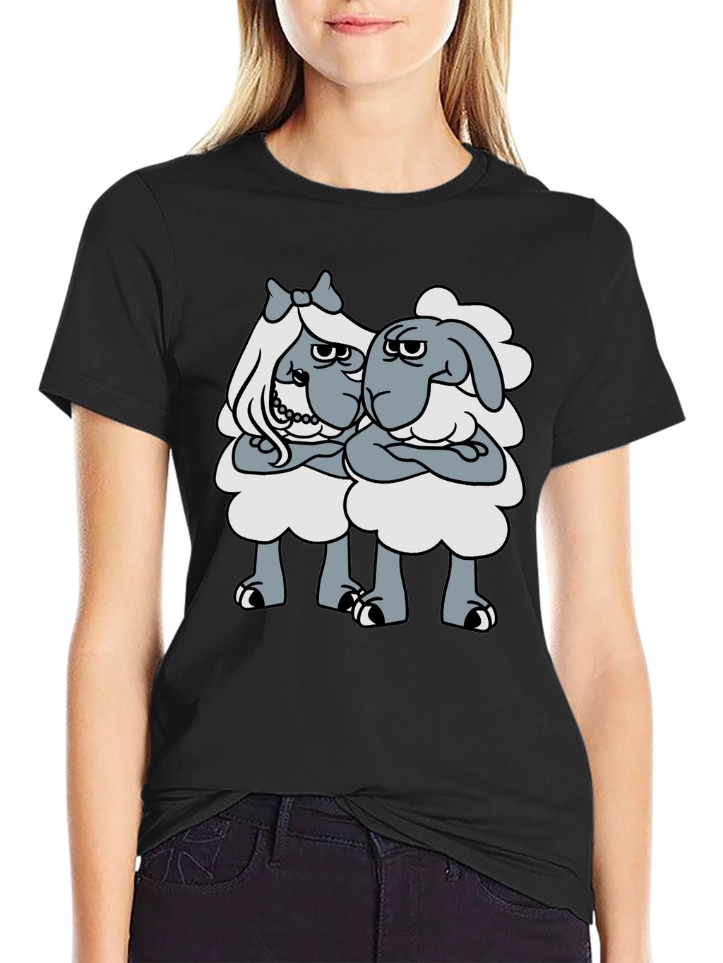 Shaun The Sheep T-Shirt - Grumpy Ladies Graphic Tee