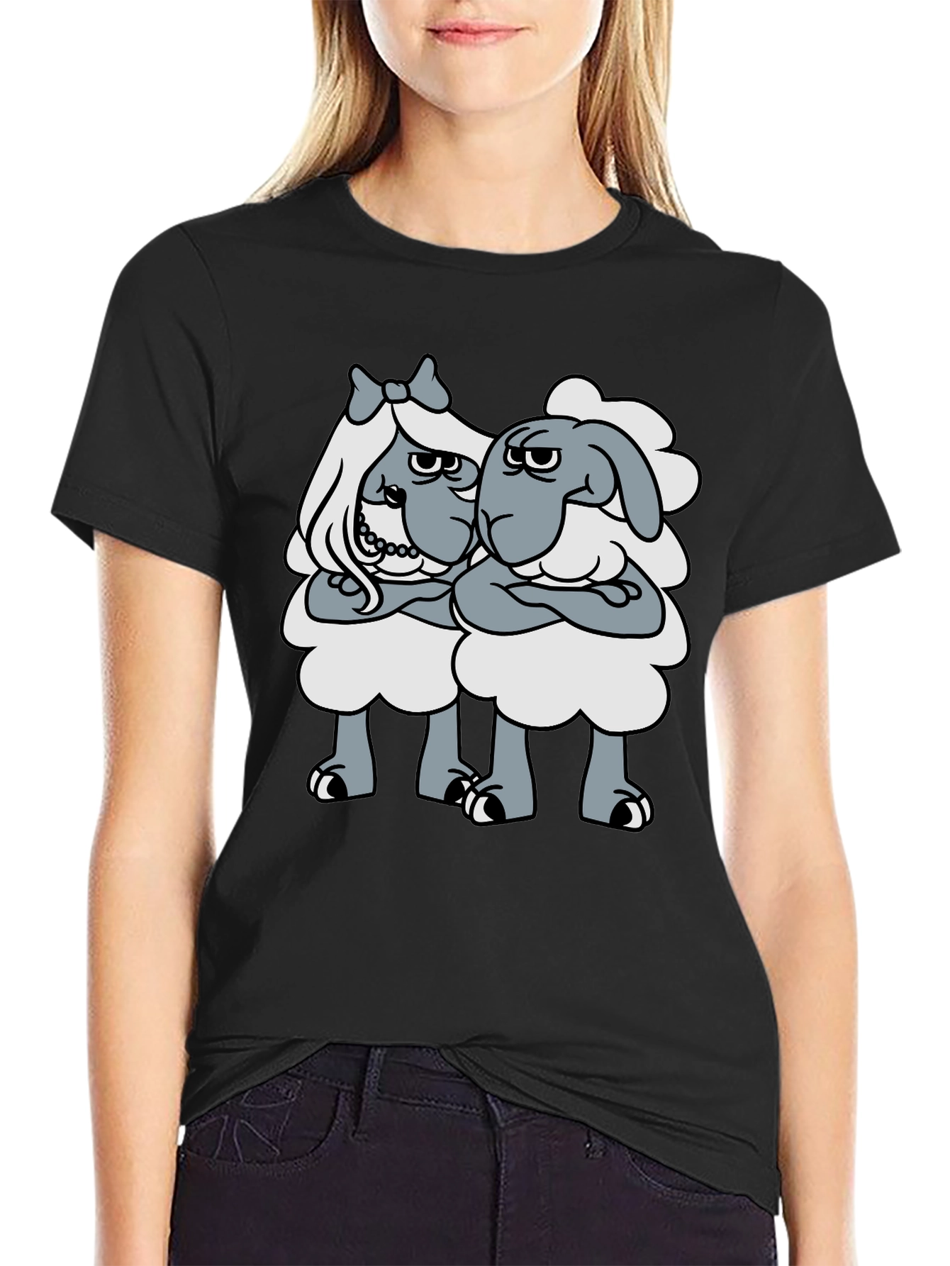 Shaun The Sheep T-Shirt - Grumpy Ladies Graphic Tee