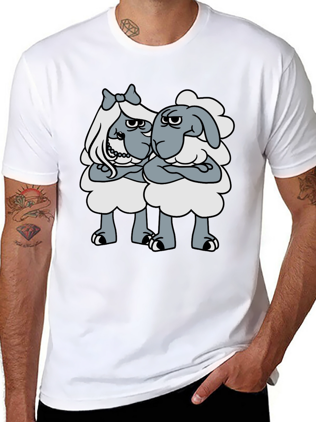 Shaun The Sheep T-Shirt - Grumpy Ladies Graphic Tee