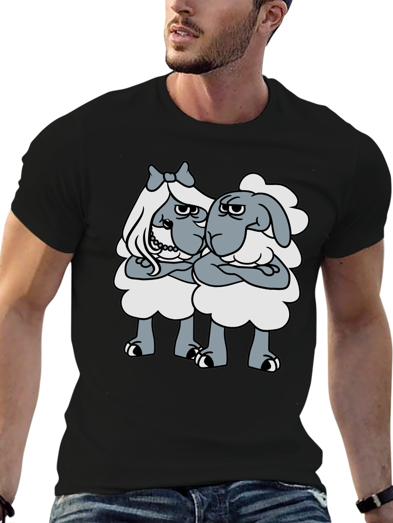 Shaun The Sheep T-Shirt - Grumpy Ladies Graphic Tee