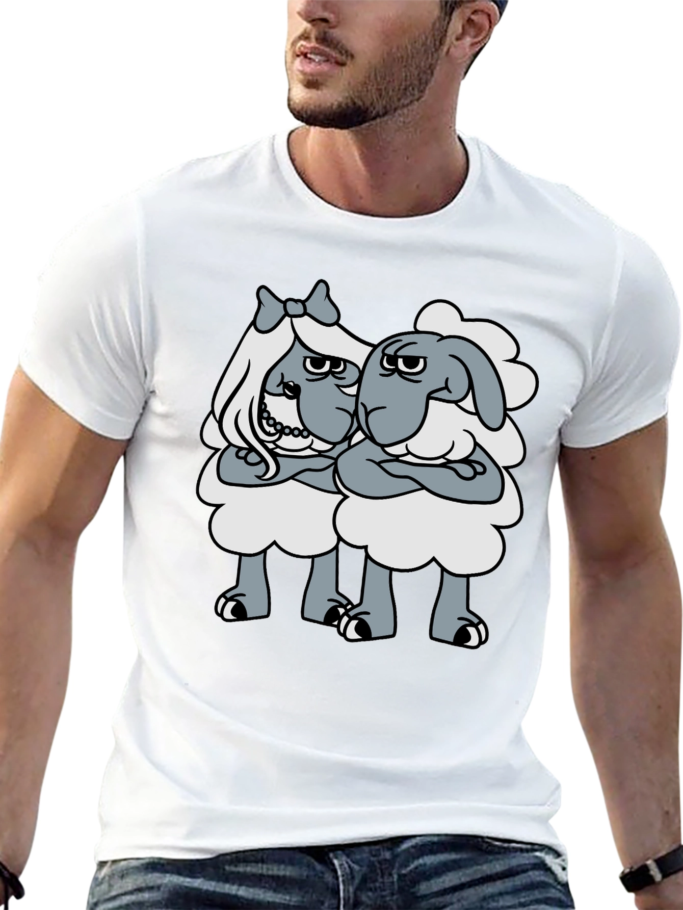 Shaun The Sheep T-Shirt - Grumpy Ladies Graphic Tee