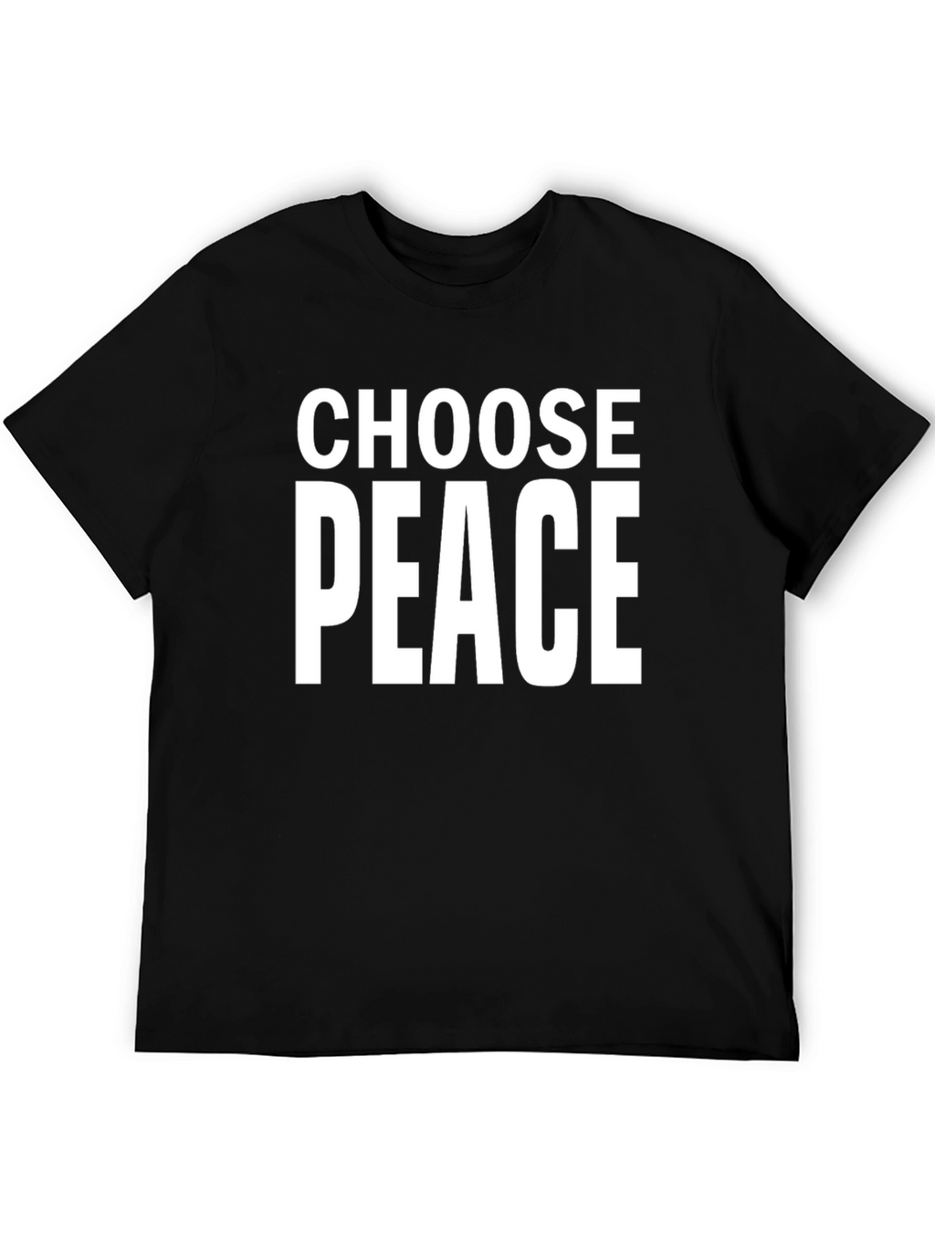 Choose Peace Graphic T-Shirt - Black Short Sleeve