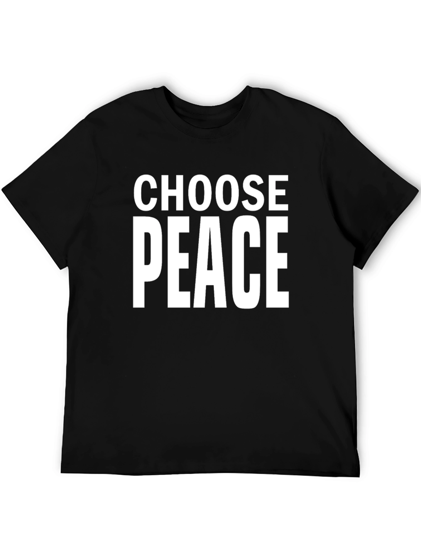 Choose Peace Graphic T-Shirt - Black Short Sleeve