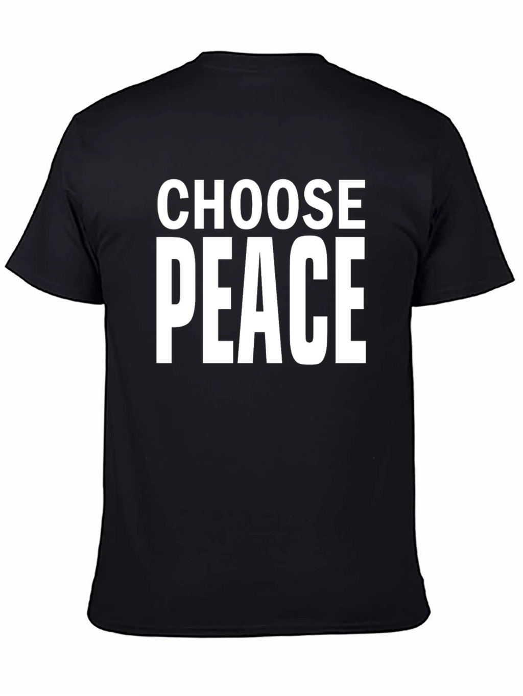 Choose Peace Graphic T-Shirt - Black Short Sleeve
