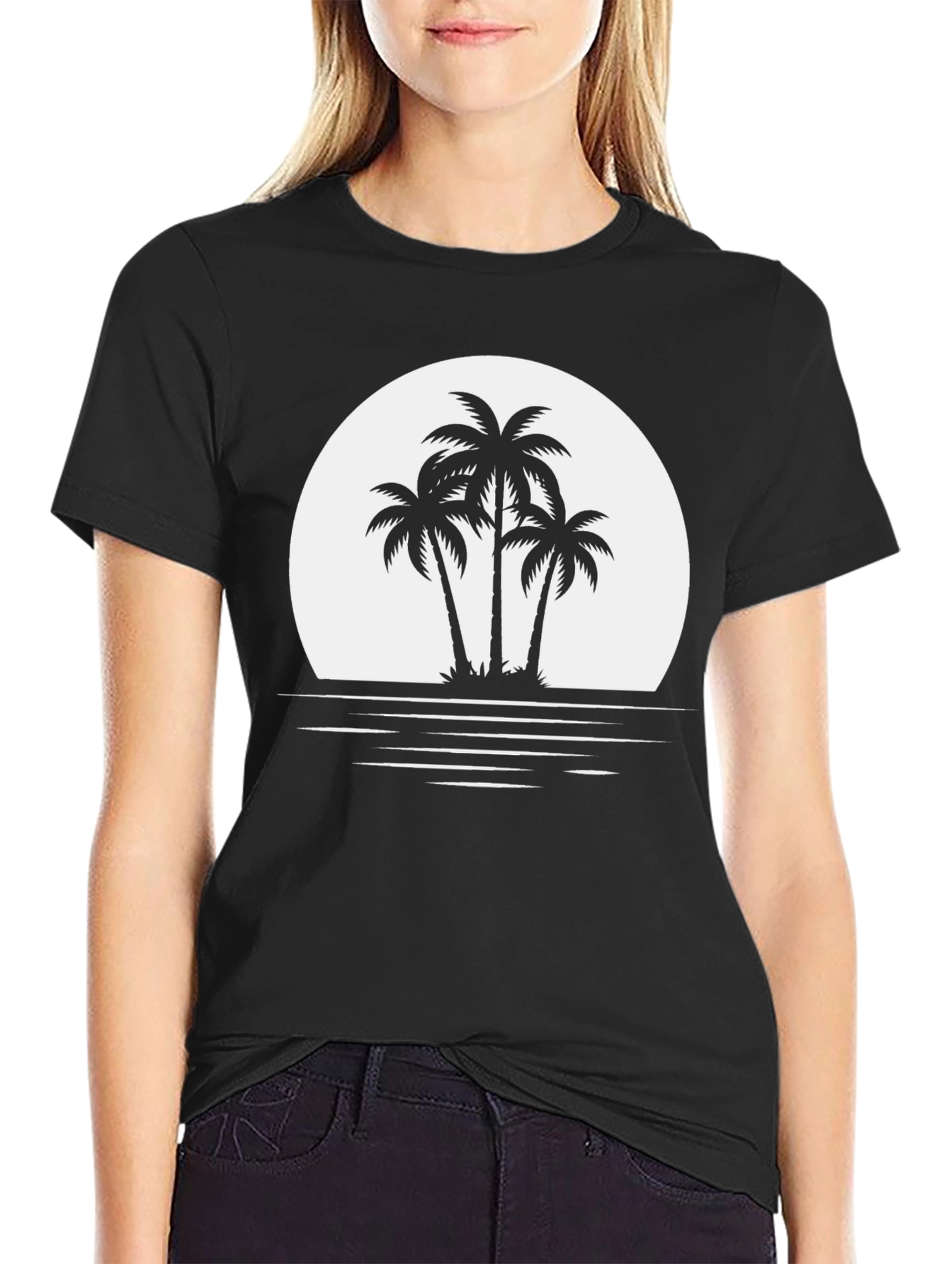 Palm Tree Sunset Graphic Tee - Island Vibes T-Shirt
