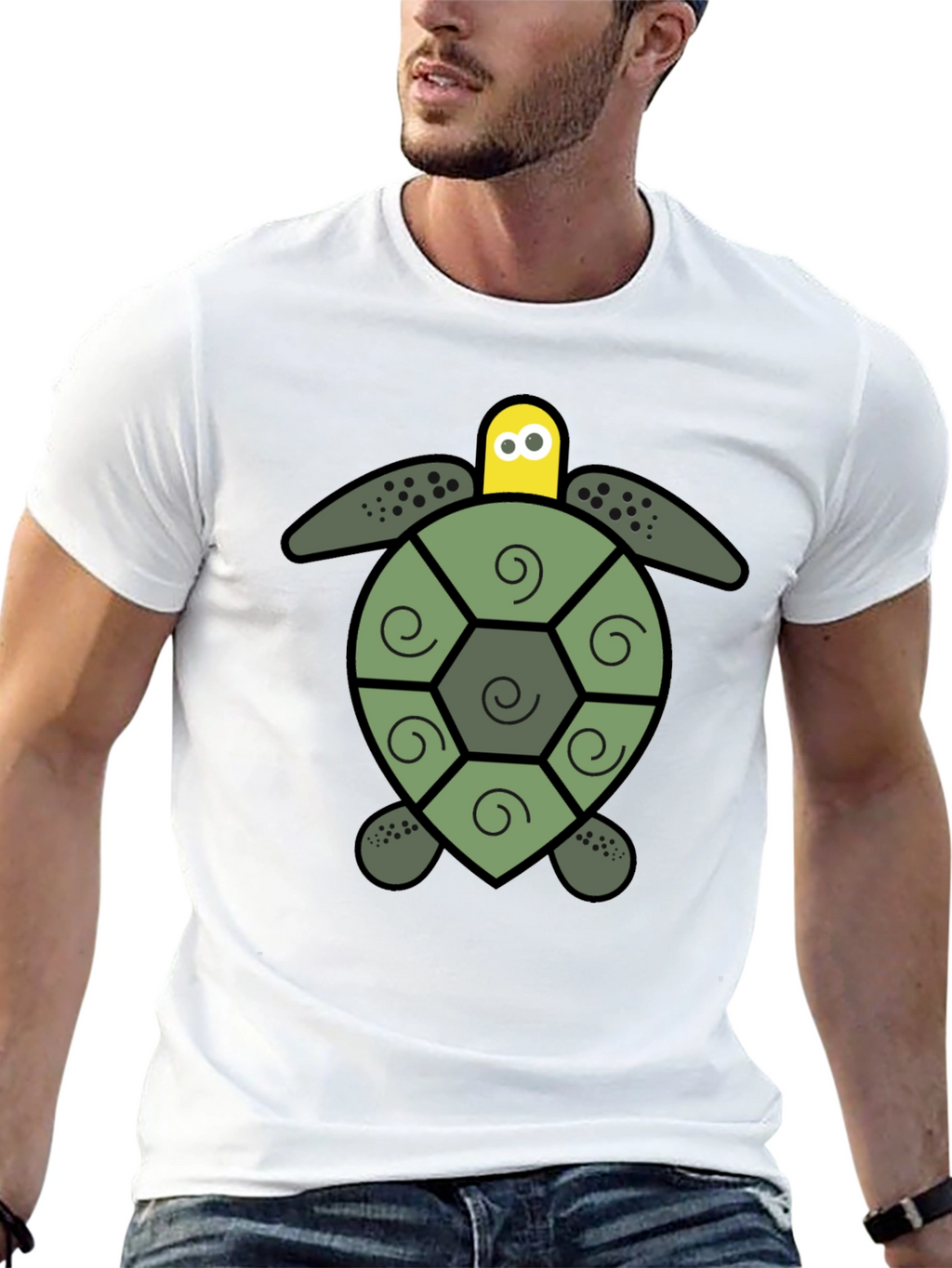 Turtle Graphic Black T-Shirt