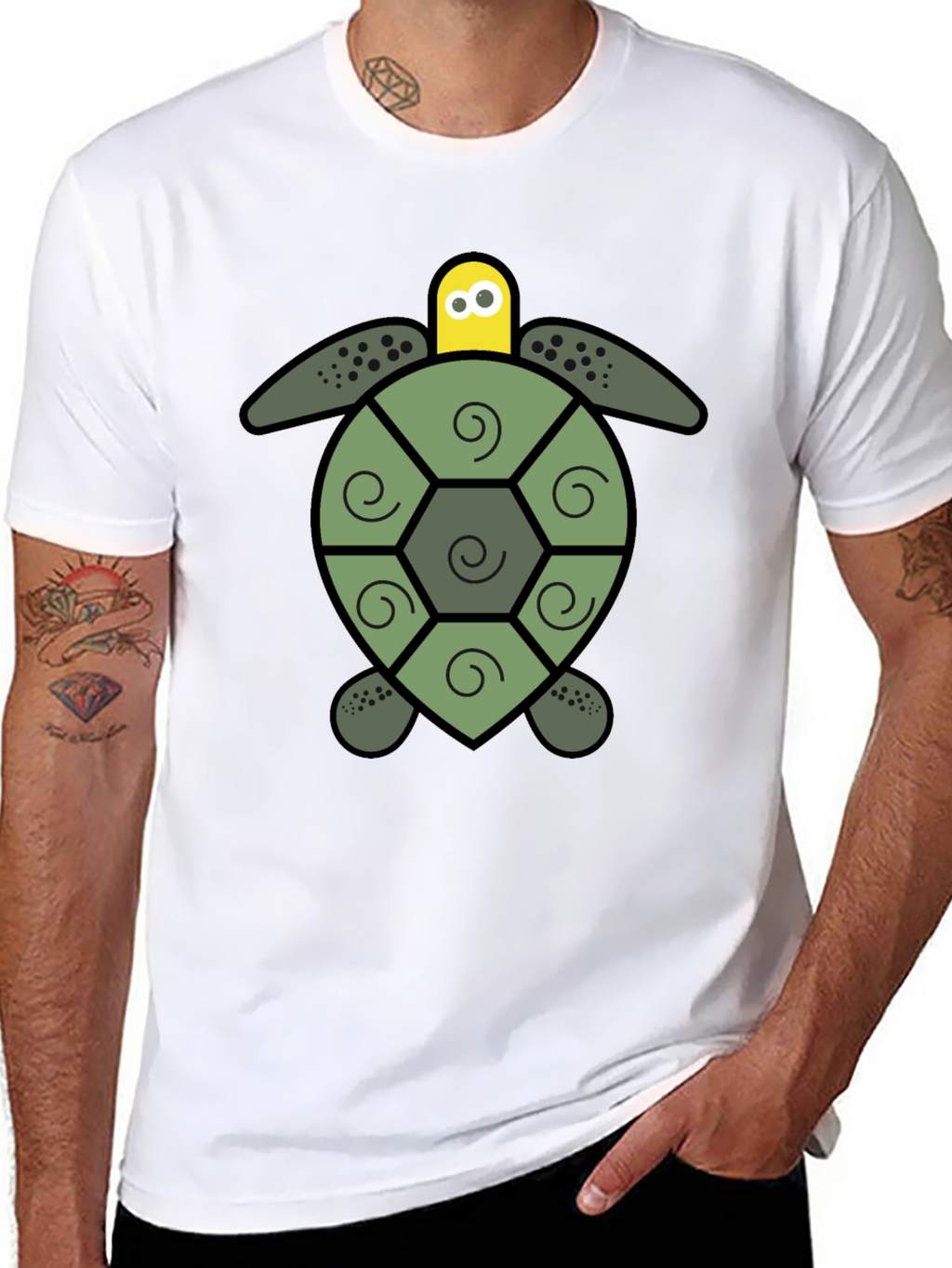 Turtle Graphic Black T-Shirt