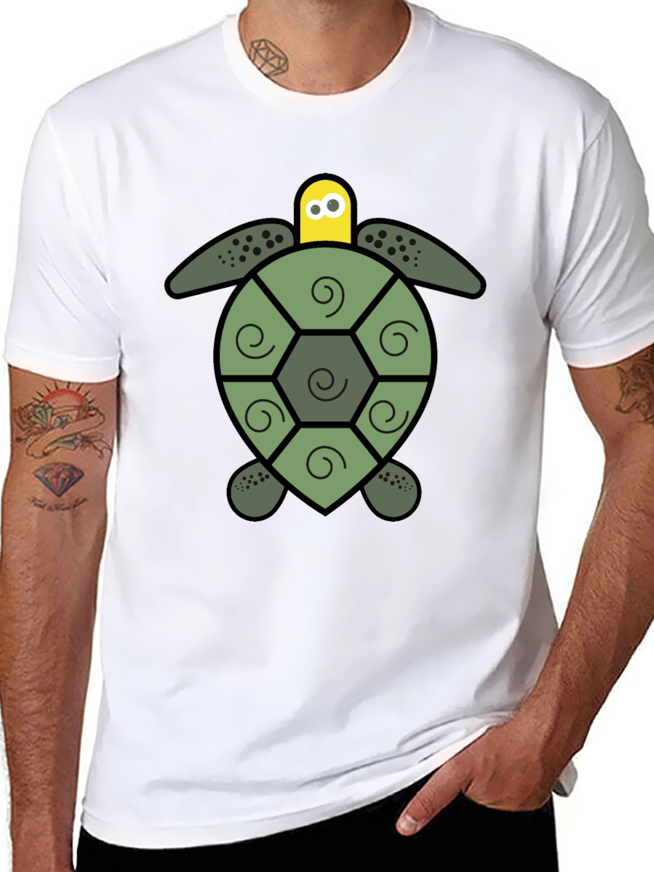 Turtle Graphic Black T-Shirt