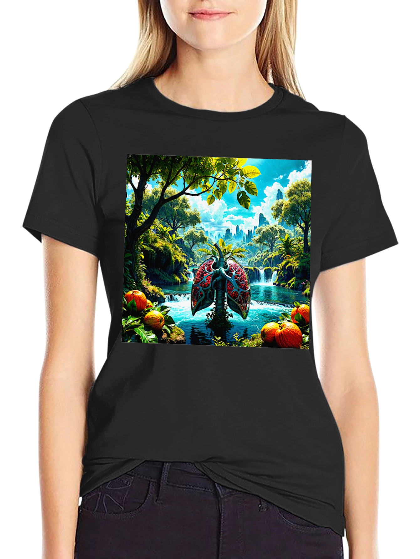 Nature Lungs Graphic T-Shirt - Healthy Planet