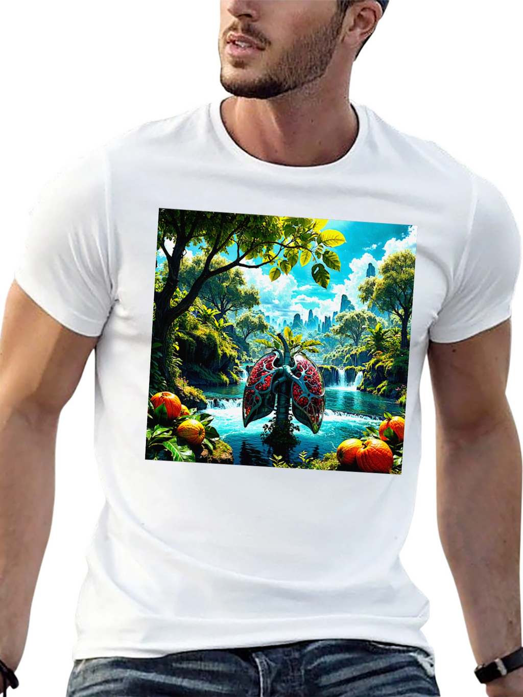 Nature Lungs Graphic T-Shirt - Healthy Planet
