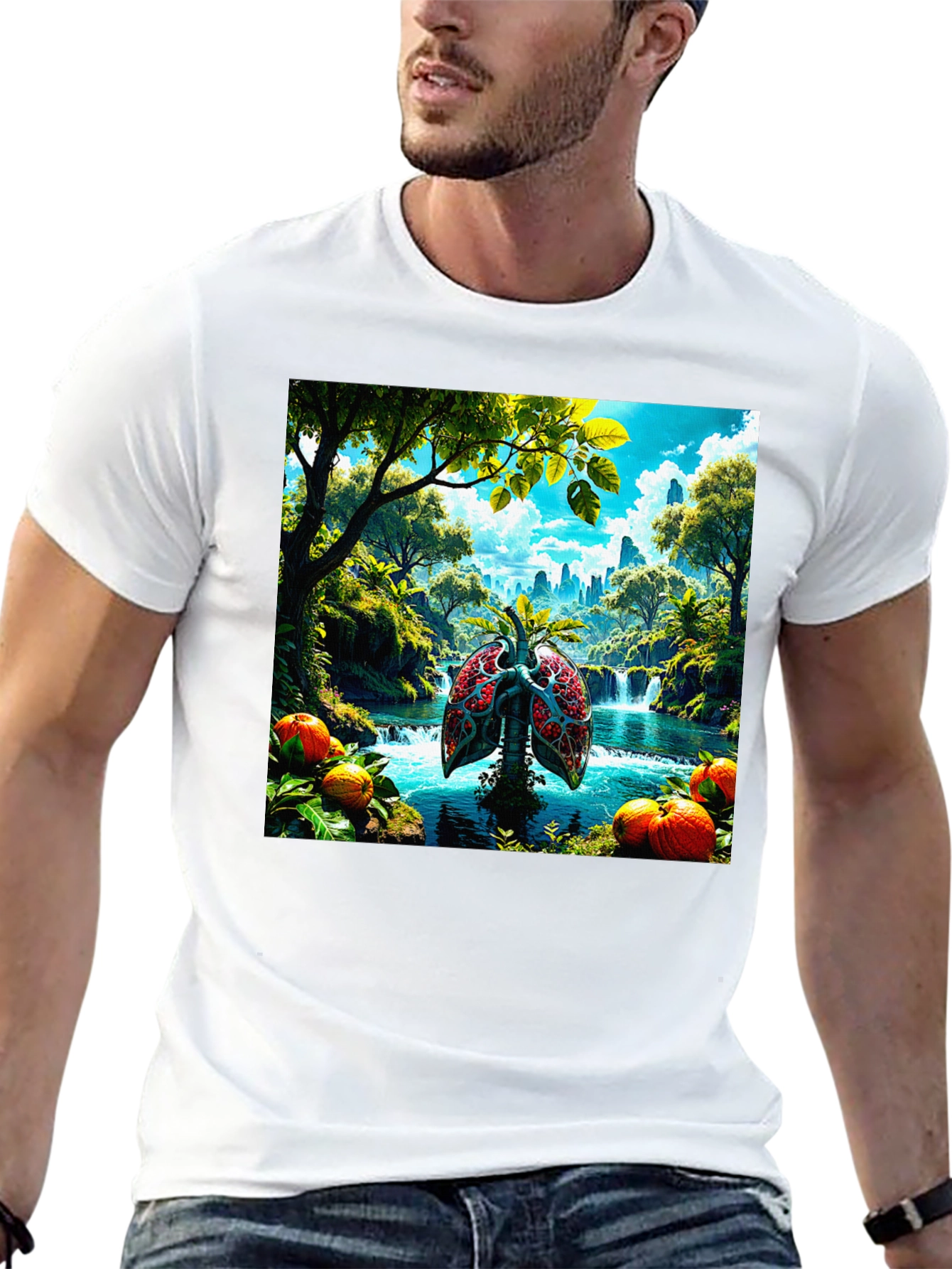 Nature Lungs Graphic T-Shirt - Healthy Planet
