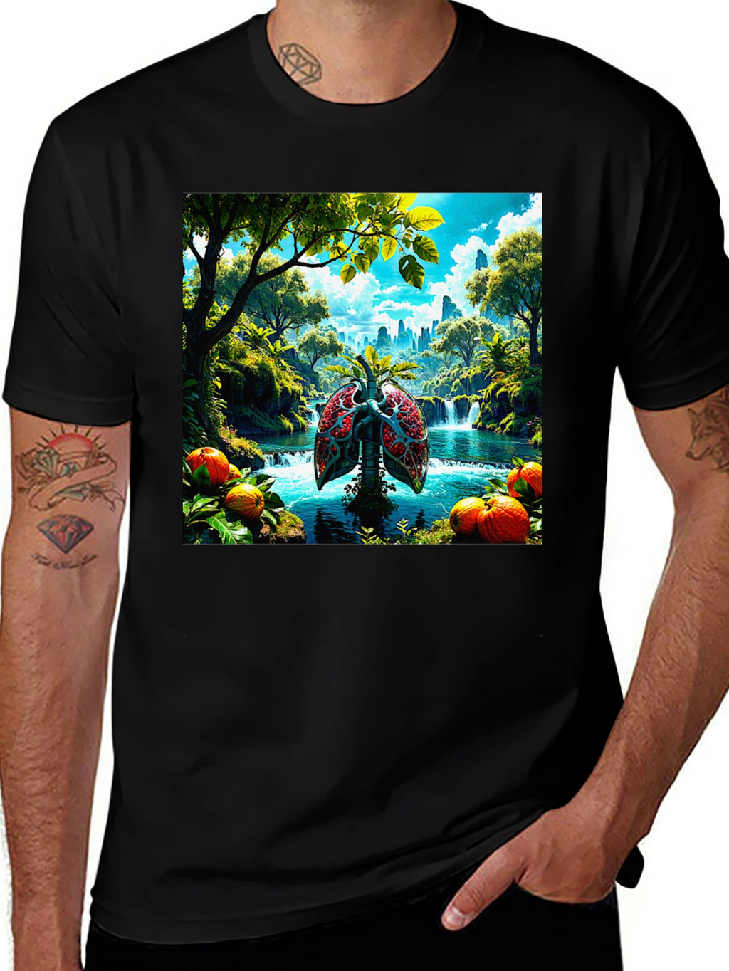 Nature Lungs Graphic T-Shirt - Healthy Planet