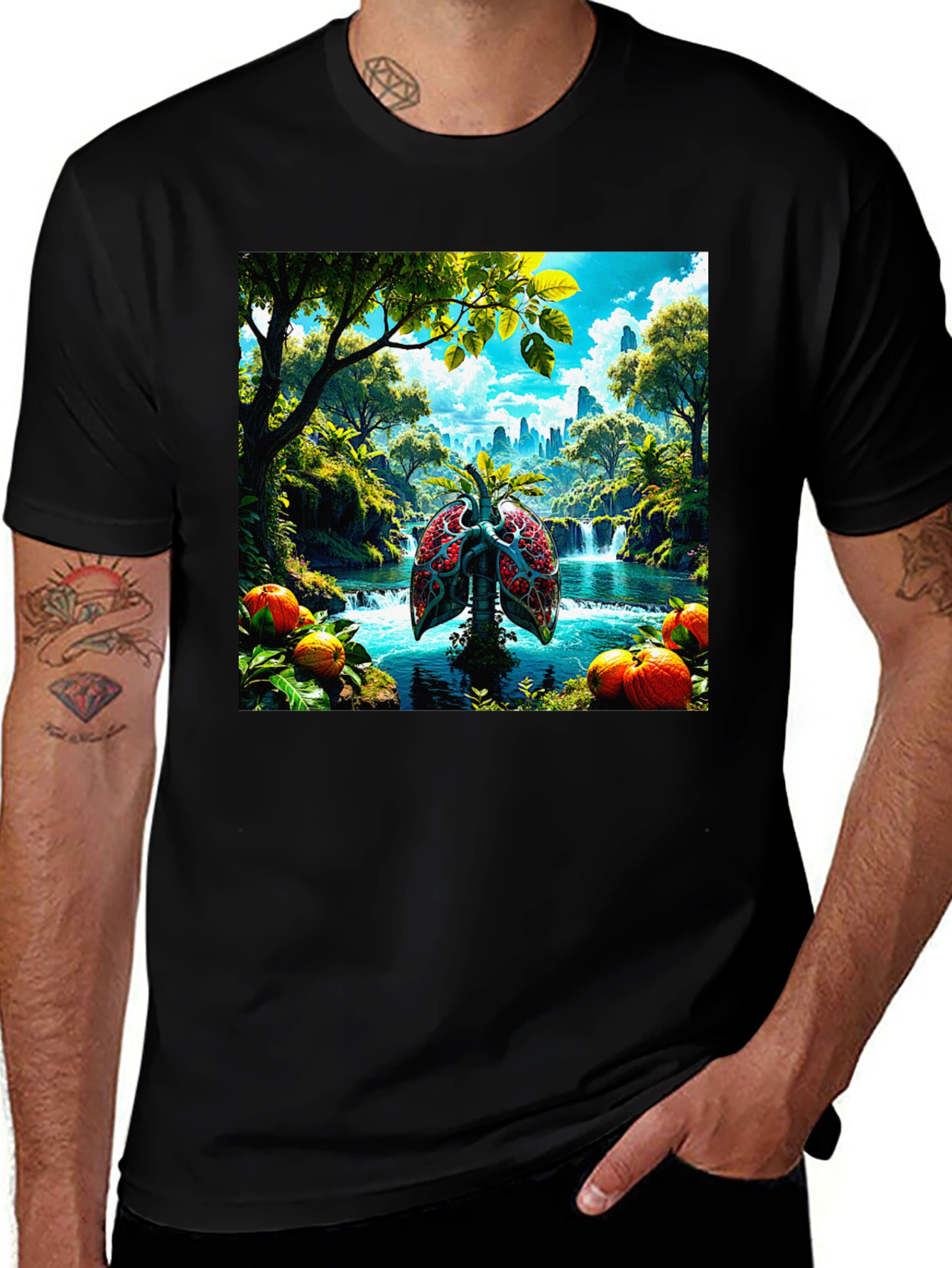 Nature Lungs Graphic T-Shirt - Healthy Planet