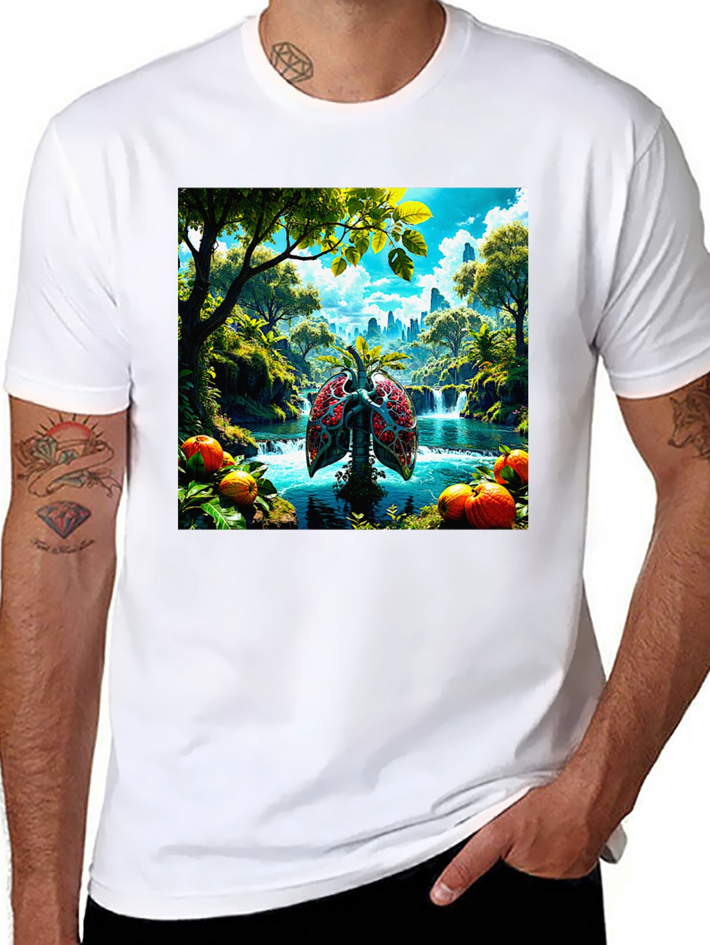 Nature Lungs Graphic T-Shirt - Healthy Planet