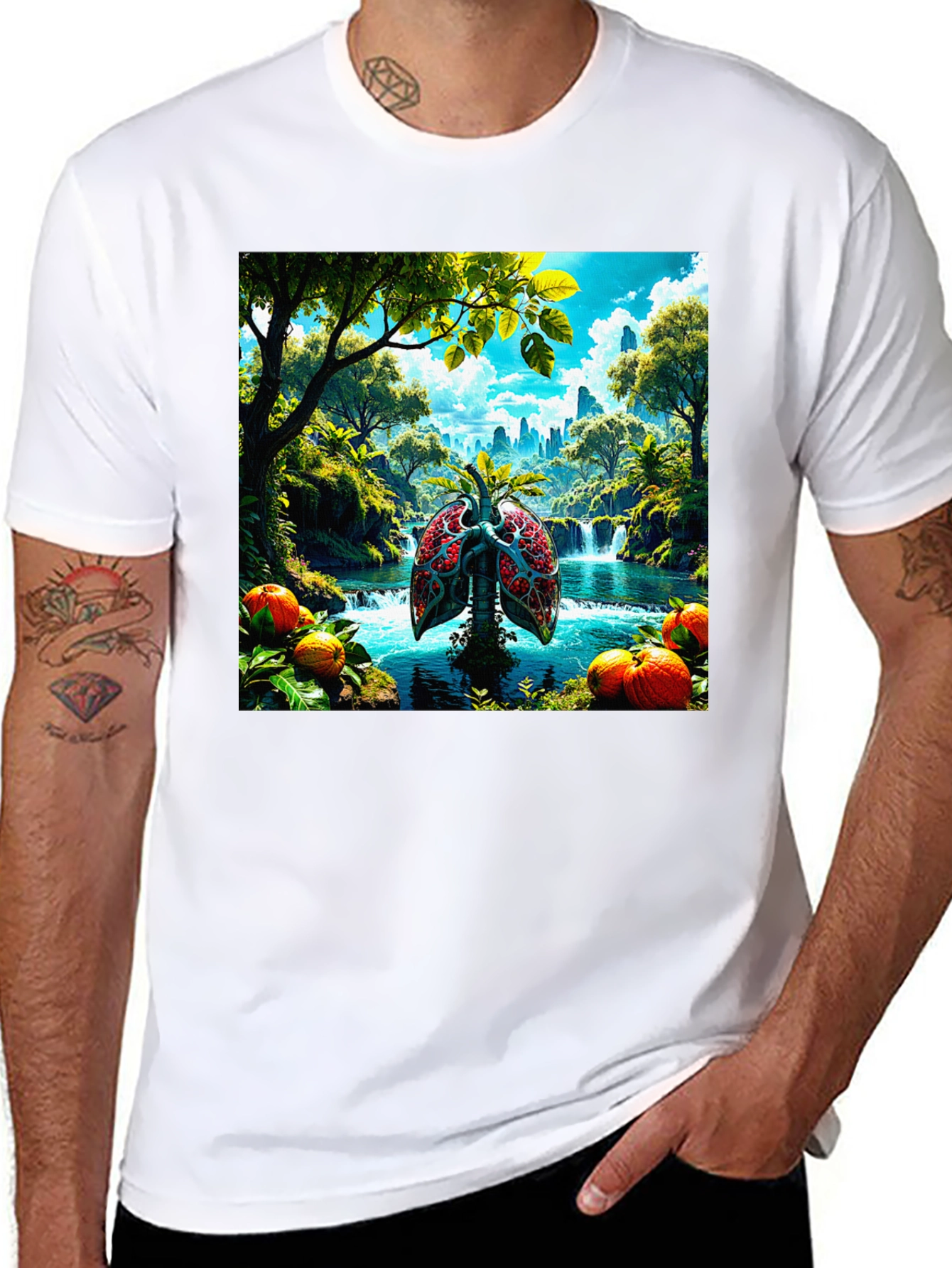 Nature Lungs Graphic T-Shirt - Healthy Planet