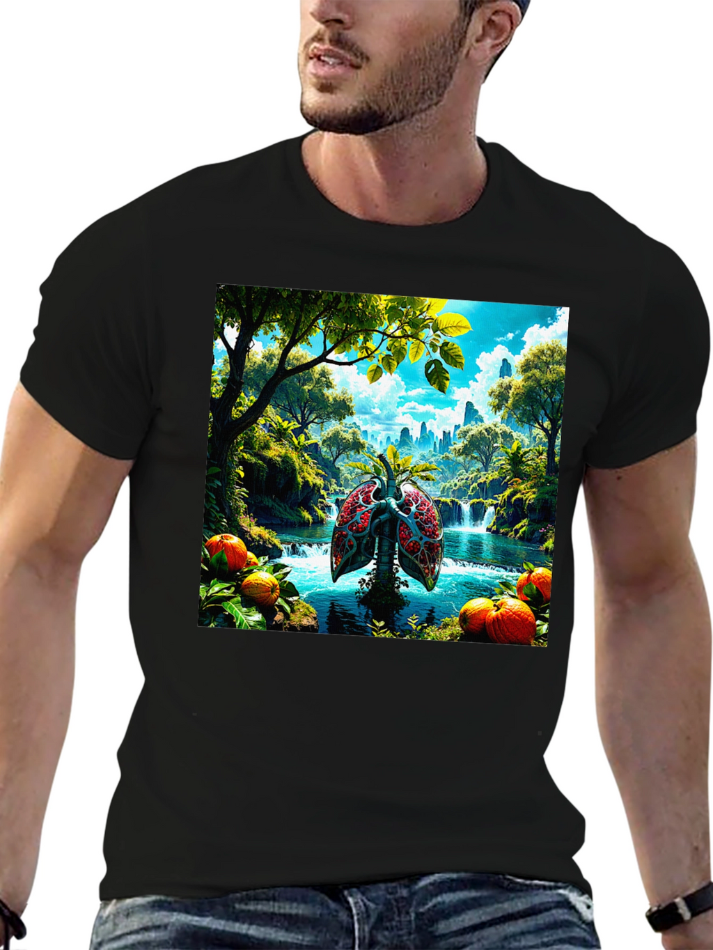 Nature Lungs Graphic T-Shirt - Healthy Planet