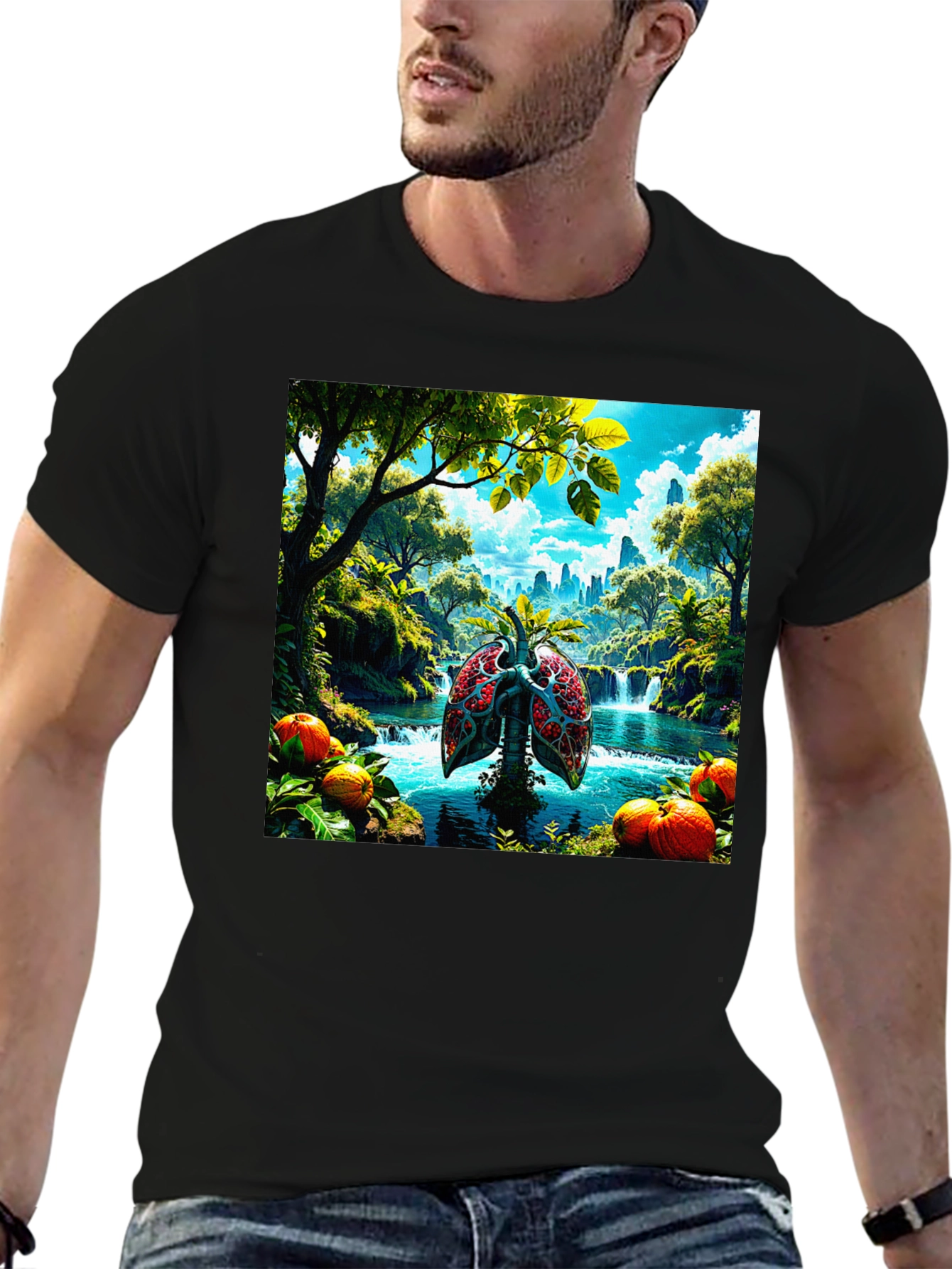 Nature Lungs Graphic T-Shirt - Healthy Planet