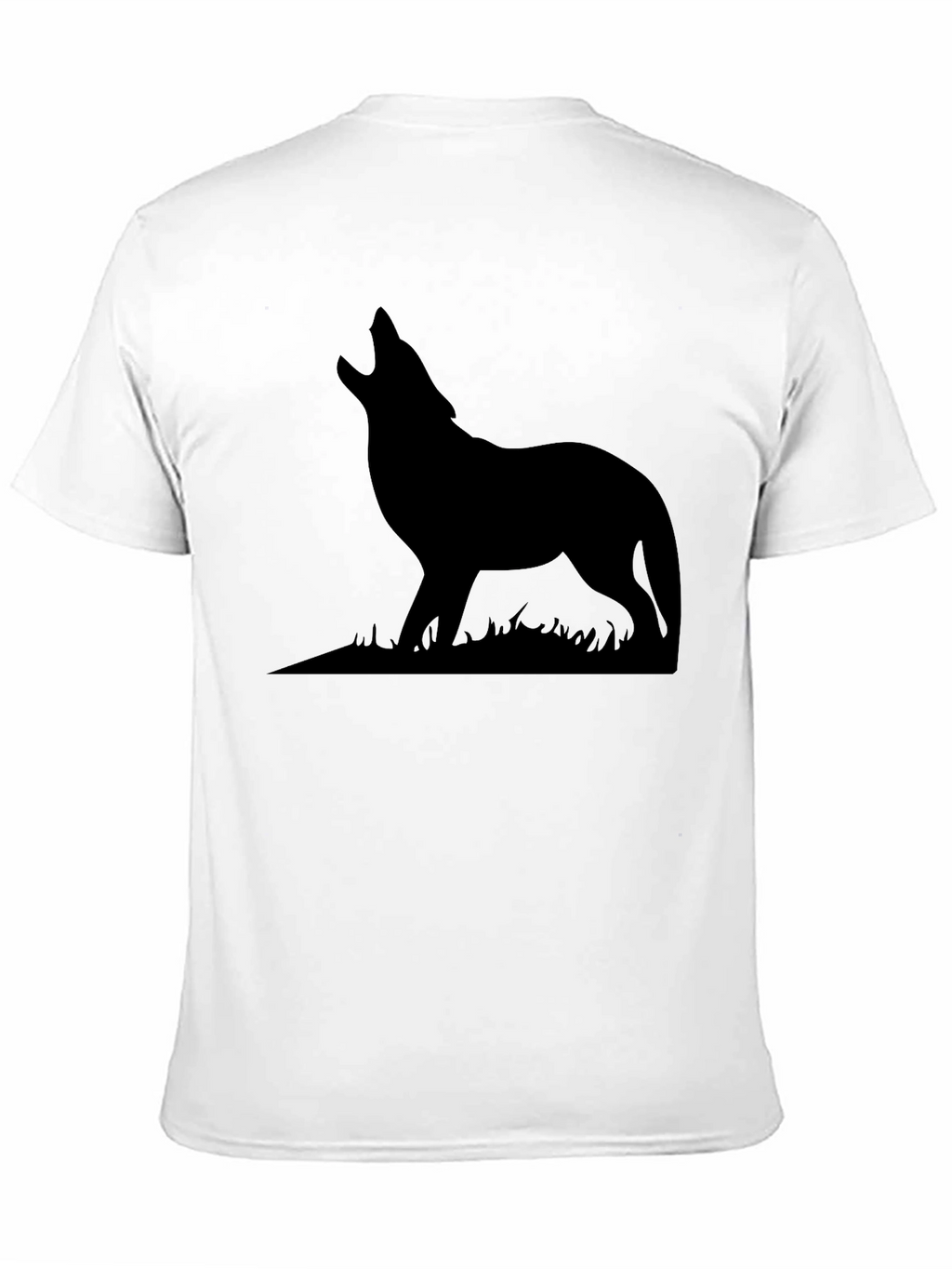 Wolf Silhouette Graphic Print T-Shirt