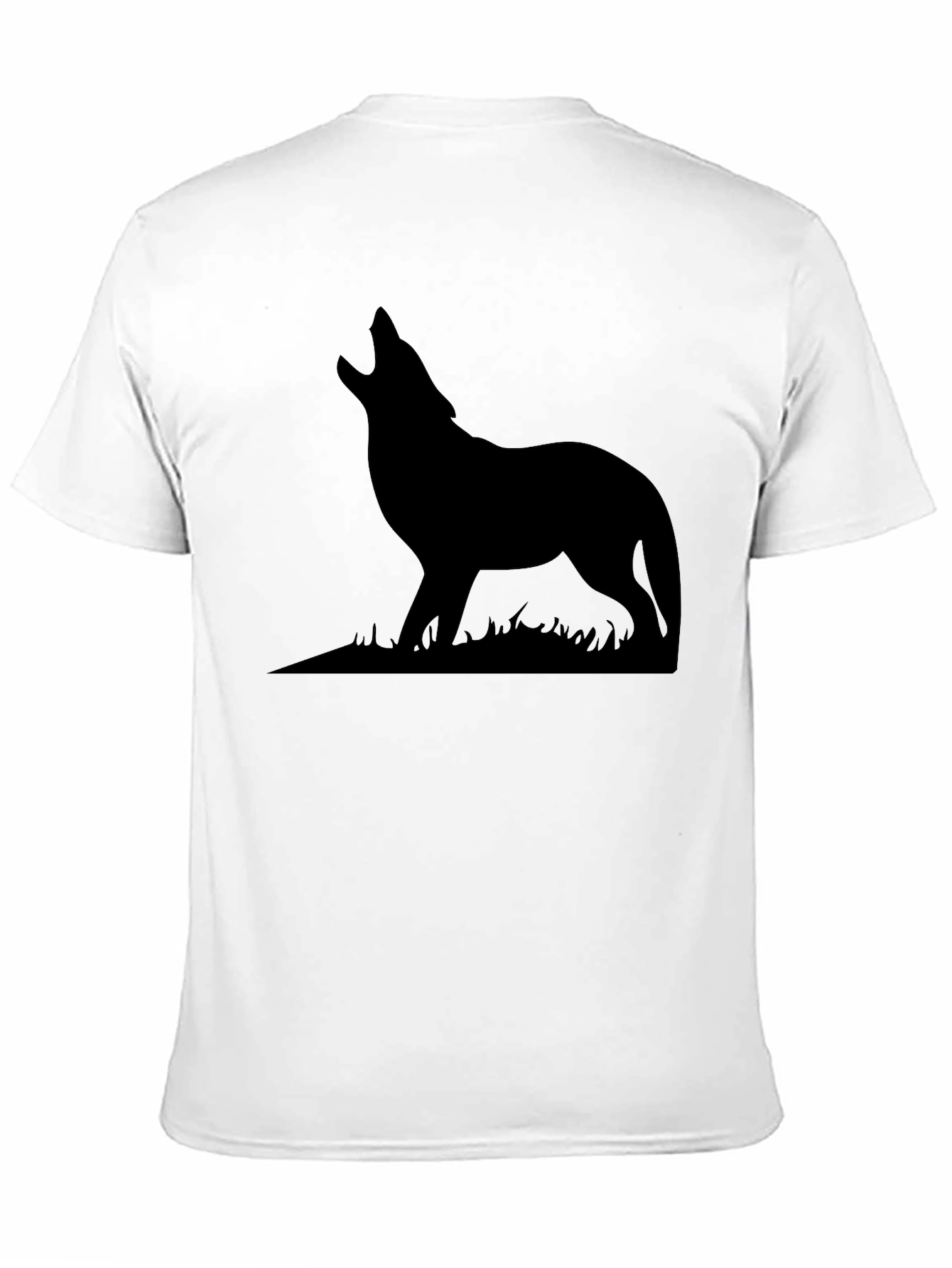 Wolf Silhouette Graphic Print T-Shirt