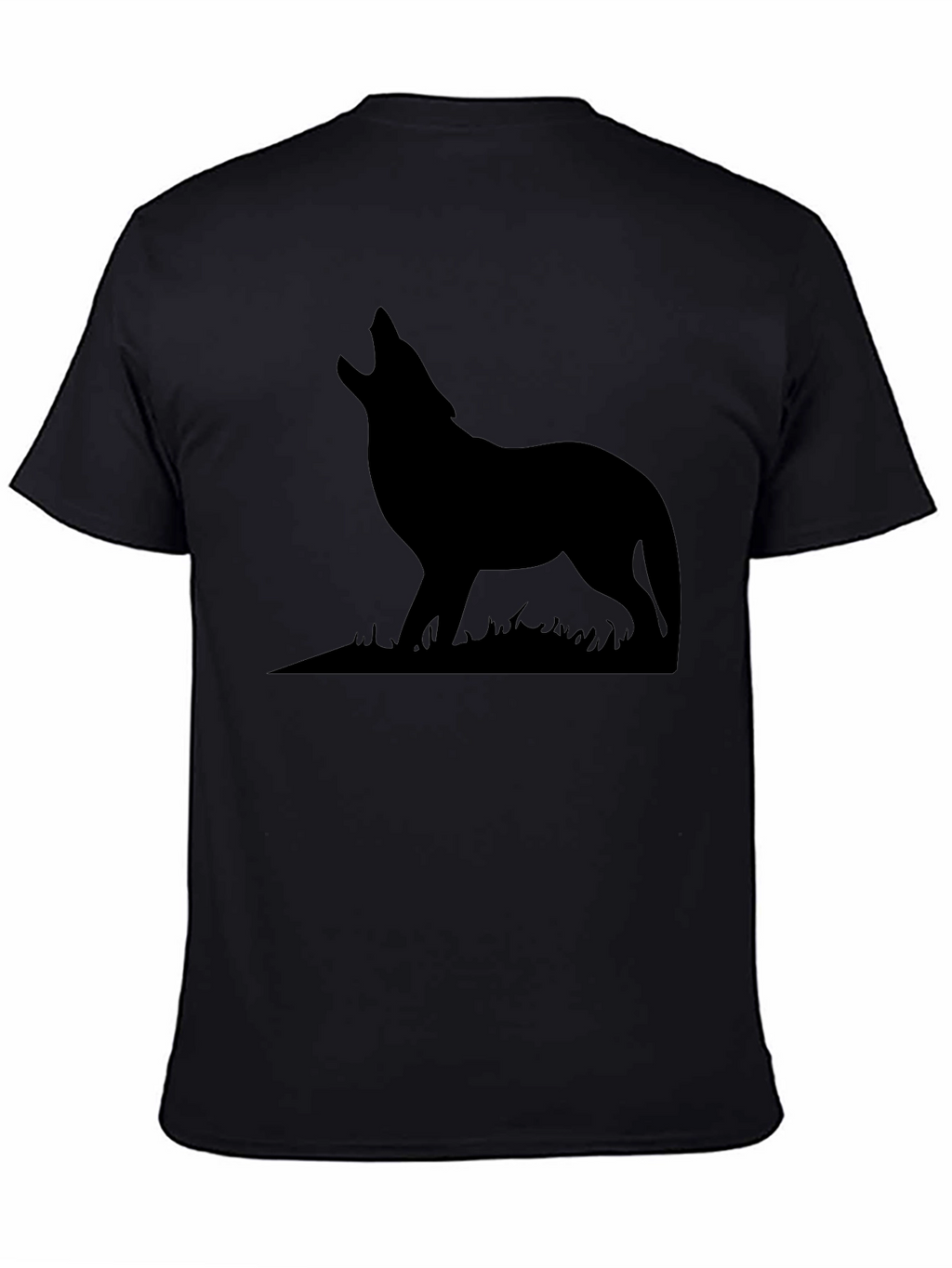 Wolf Silhouette Graphic Print T-Shirt