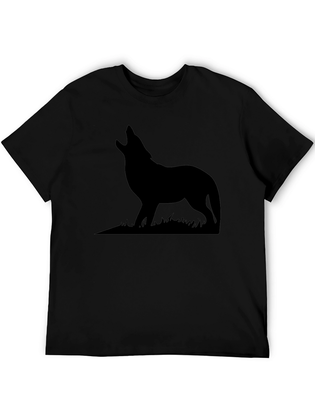 Wolf Silhouette Graphic Print T-Shirt