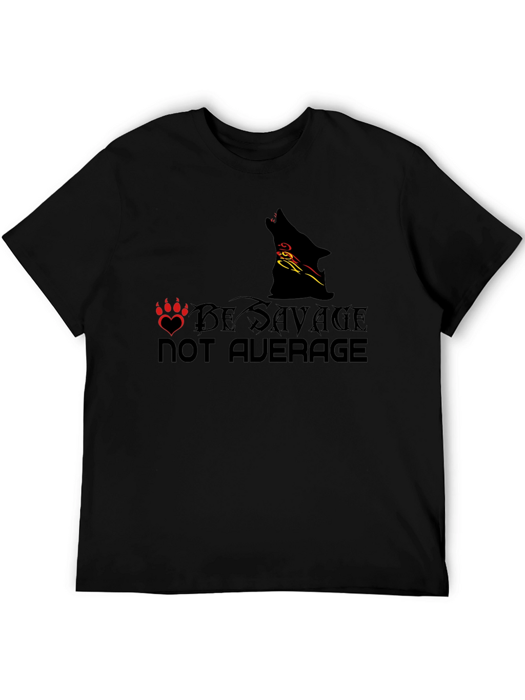 Be Savage Not Average Black Graphic Tee