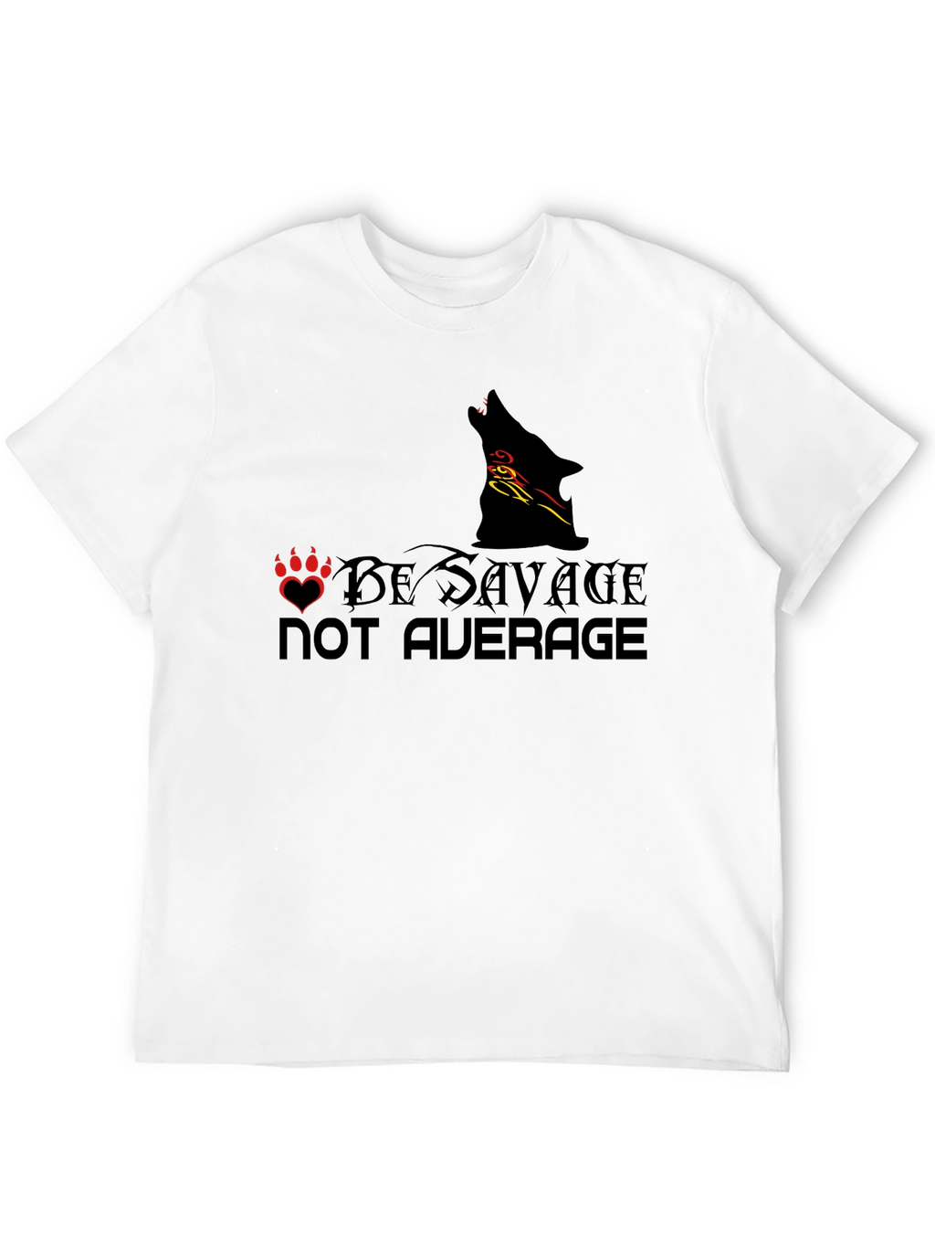 Be Savage Not Average Black Graphic Tee