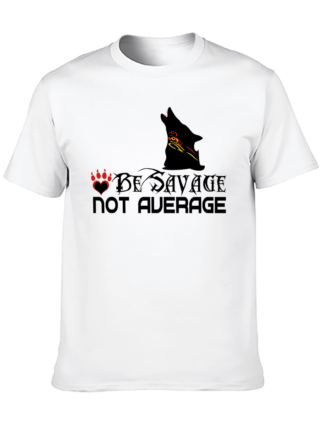 Be Savage Not Average Black Graphic Tee