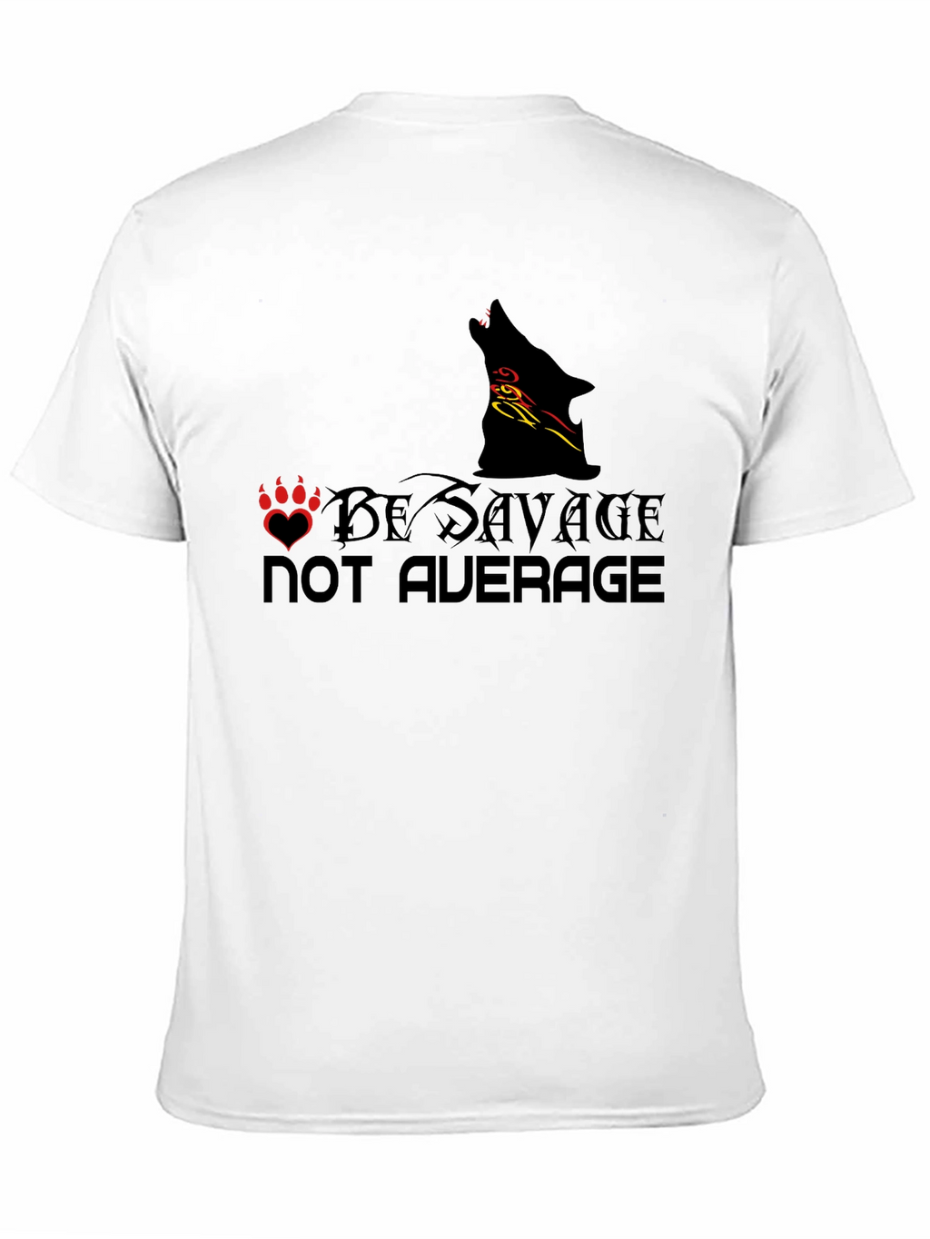 Be Savage Not Average Black Graphic Tee