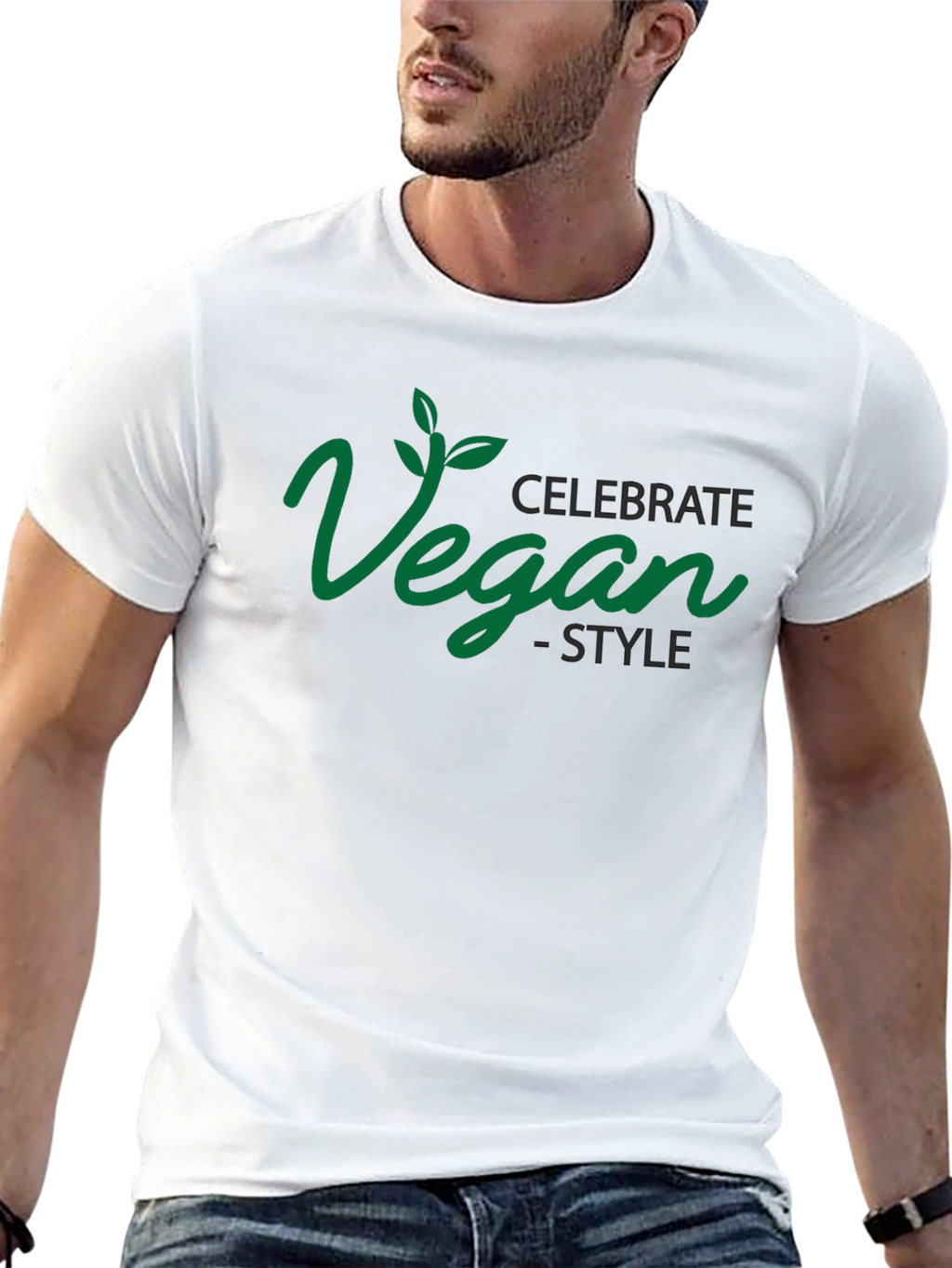 Celebrate Vegan Style Graphic Tee - Black
