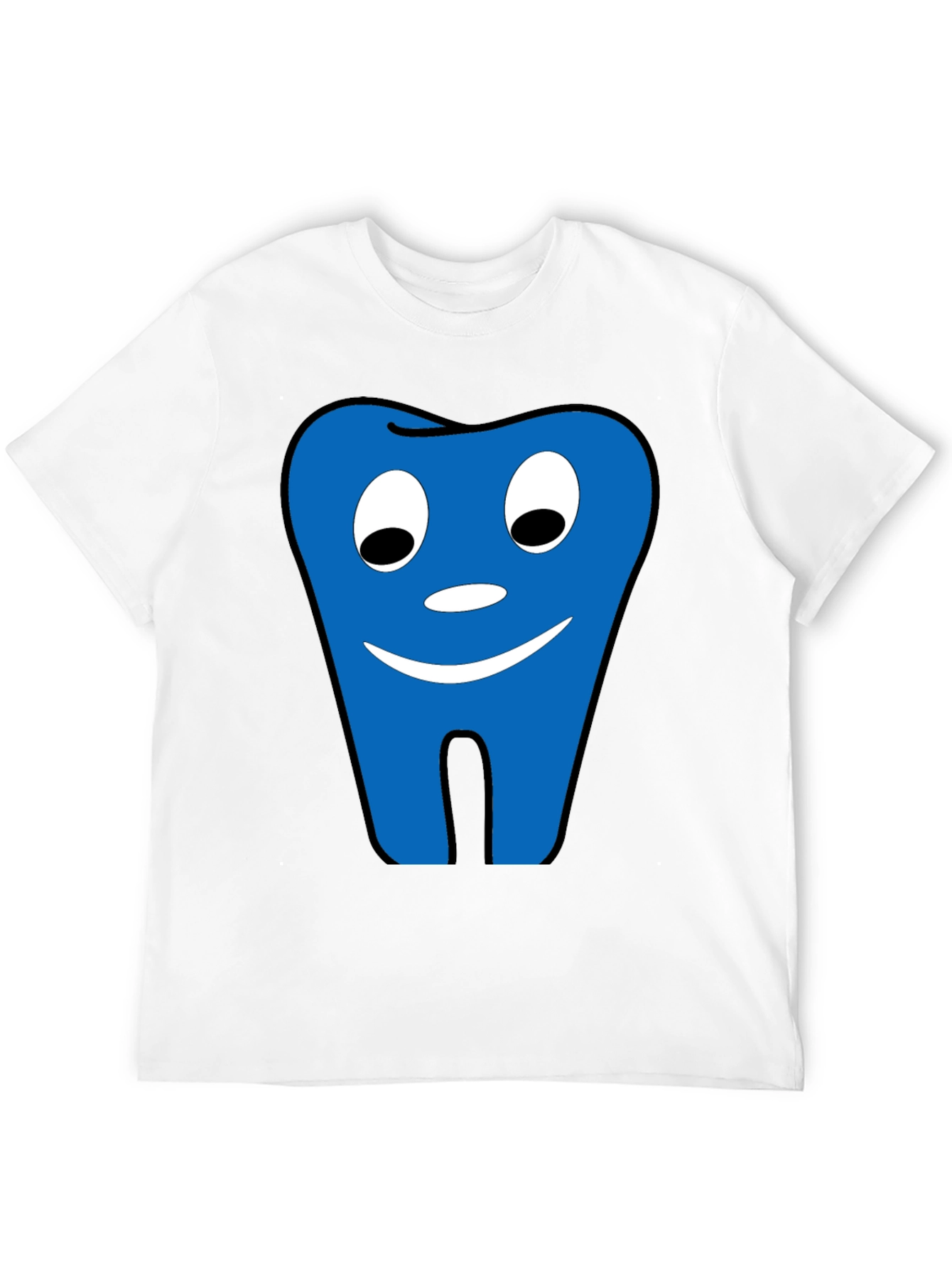 Funny Tooth Graphic Tee - Black Cotton Comfort