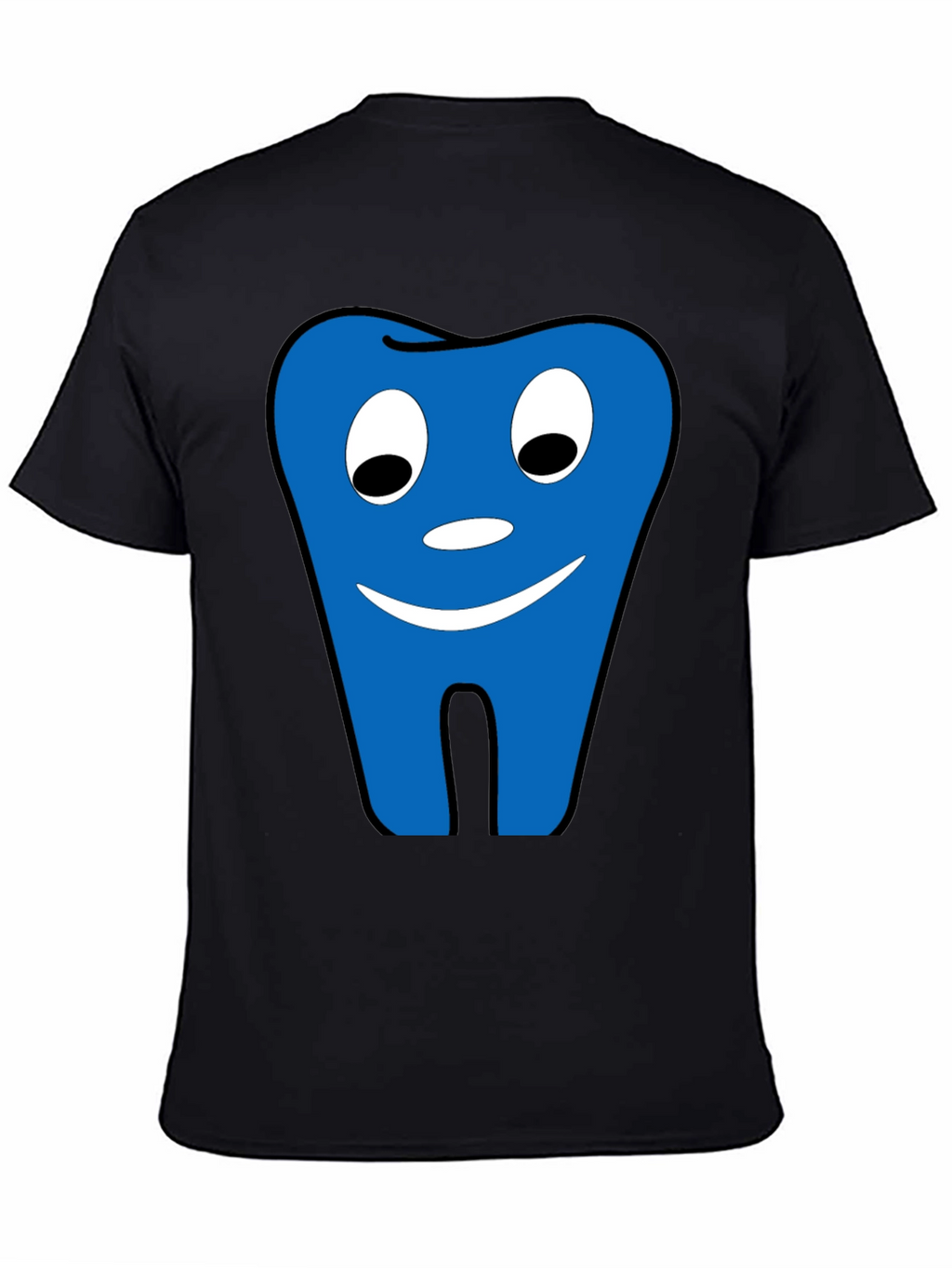 Funny Tooth Graphic Tee - Black Cotton Comfort