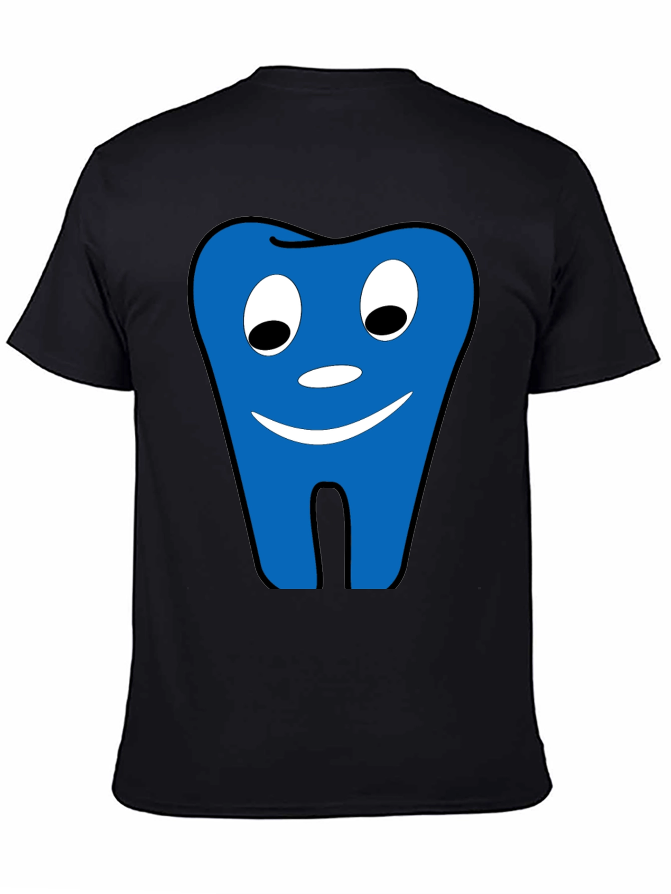 Funny Tooth Graphic Tee - Black Cotton Comfort