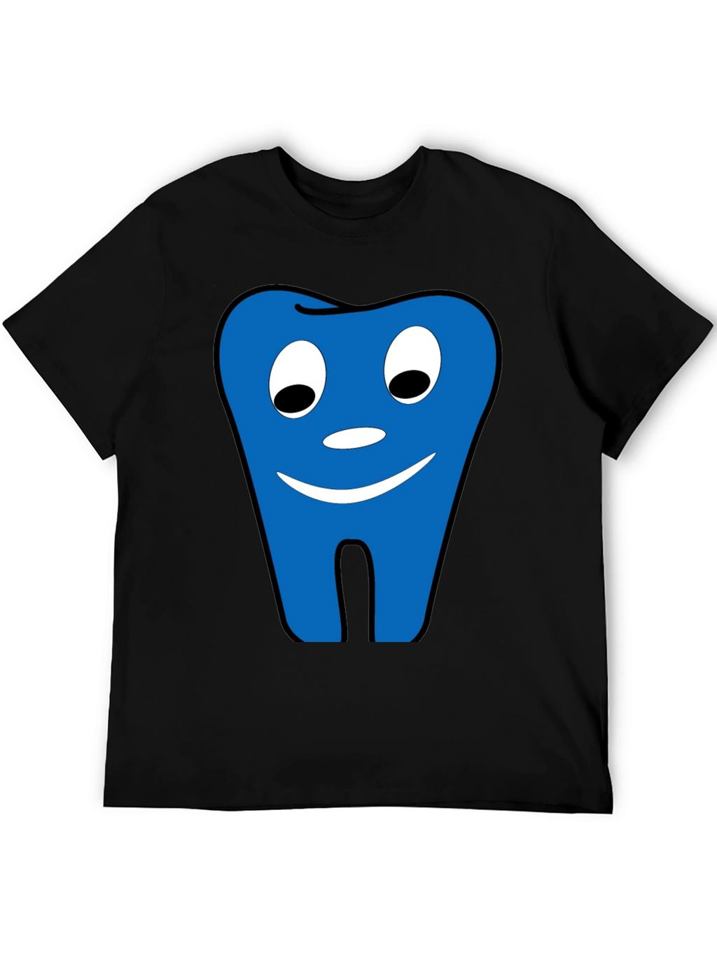 Funny Tooth Graphic Tee - Black Cotton Comfort