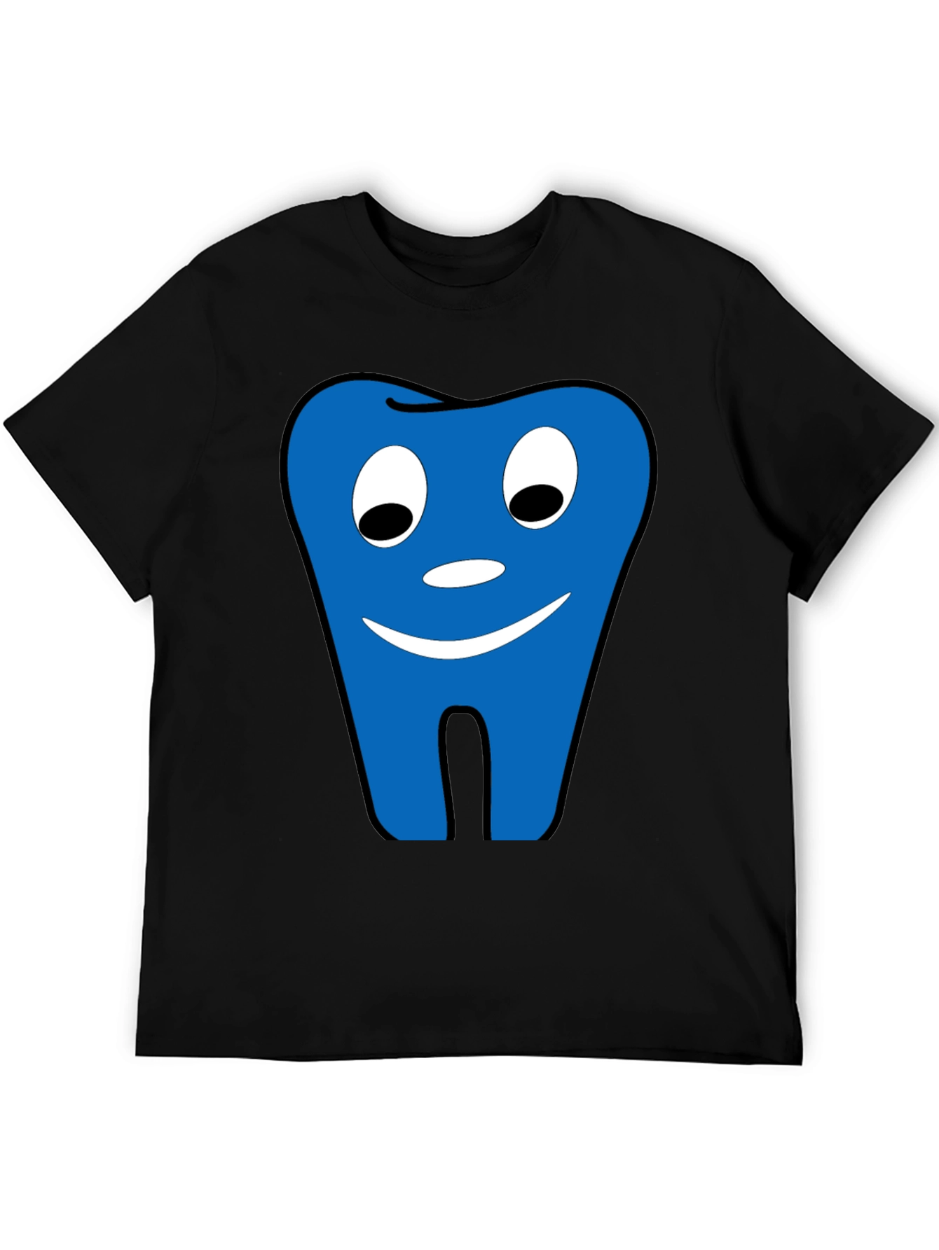 Funny Tooth Graphic Tee - Black Cotton Comfort
