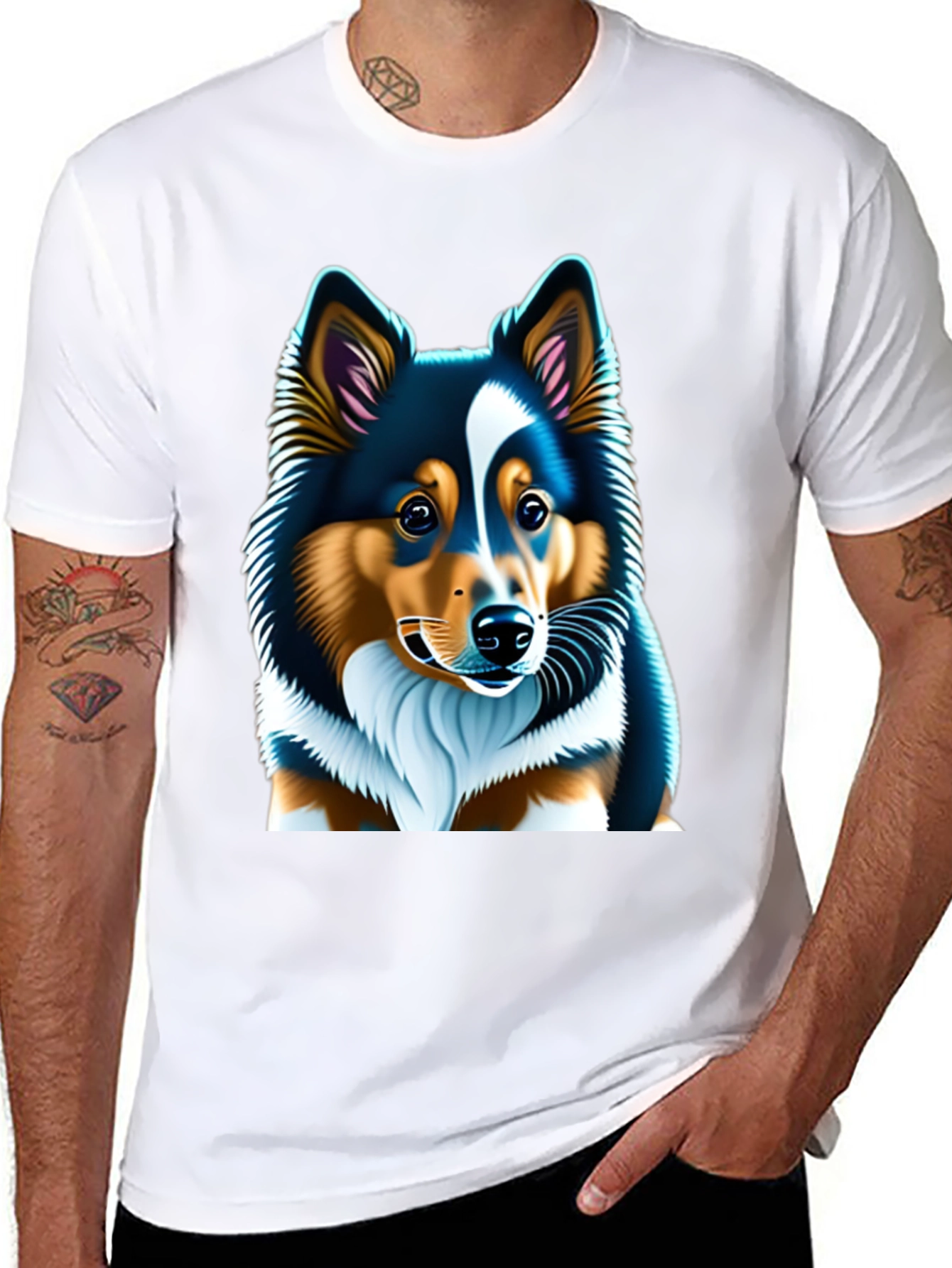 Sheltie Dog Graphic Tee - Soft Cotton Unisex T-Shirt