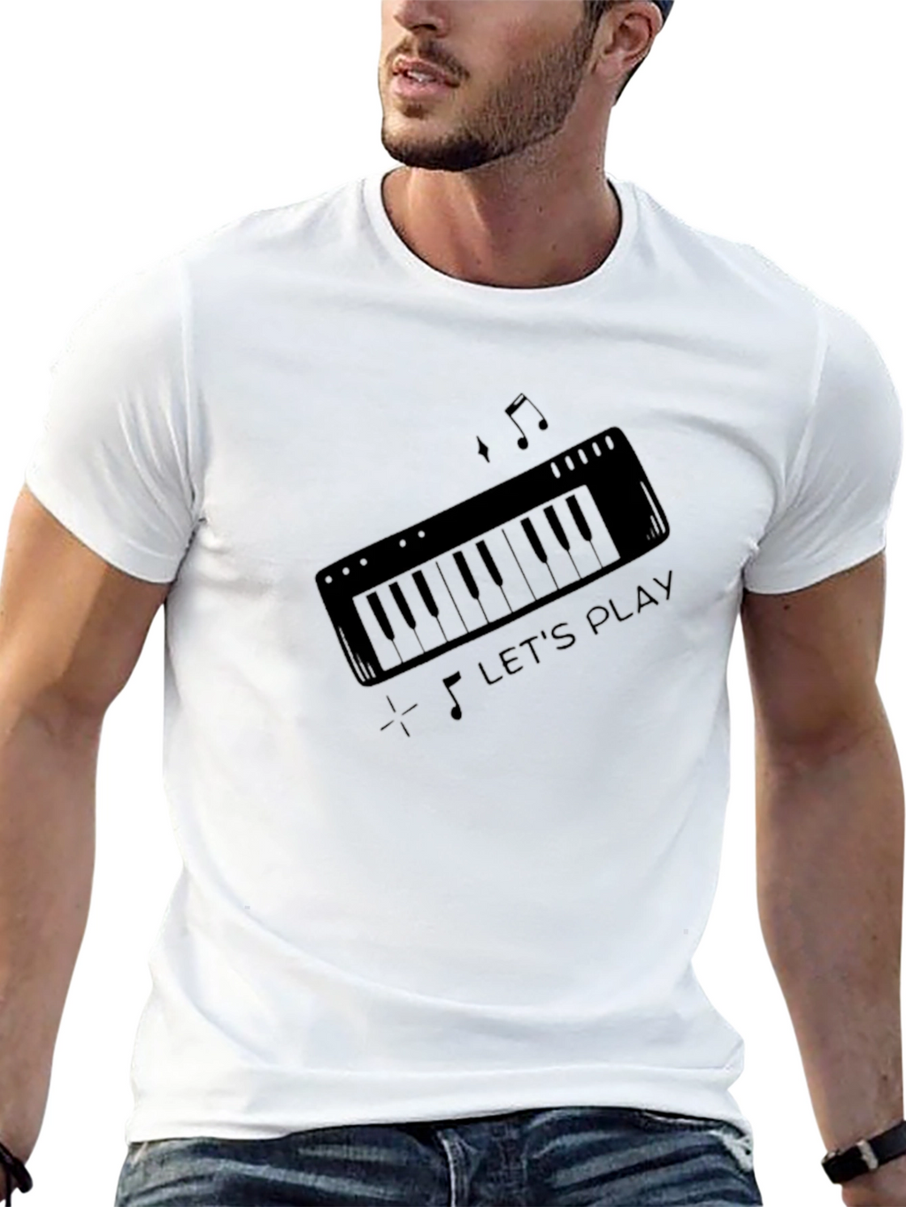 Lets Play Keyboard Graphic T-Shirt