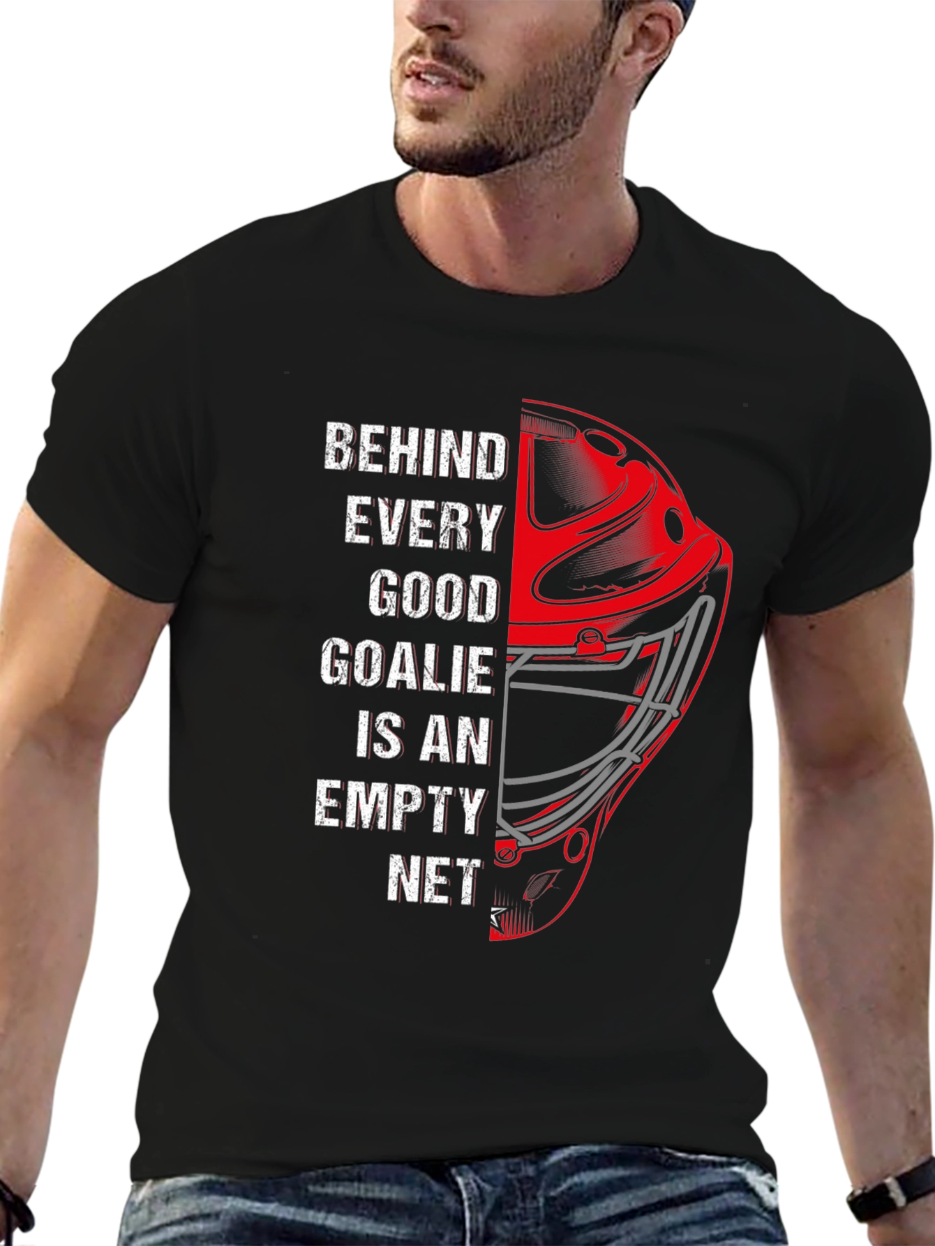 Hockey Goalie Graphic Tee - Behind Every Good Goalie