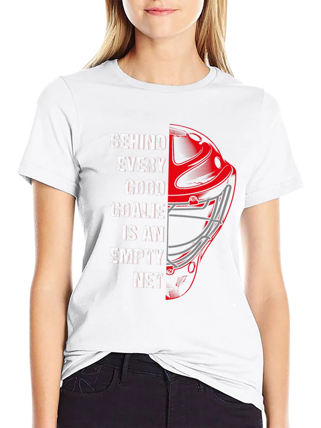 Hockey Goalie Graphic Tee - Behind Every Good Goalie