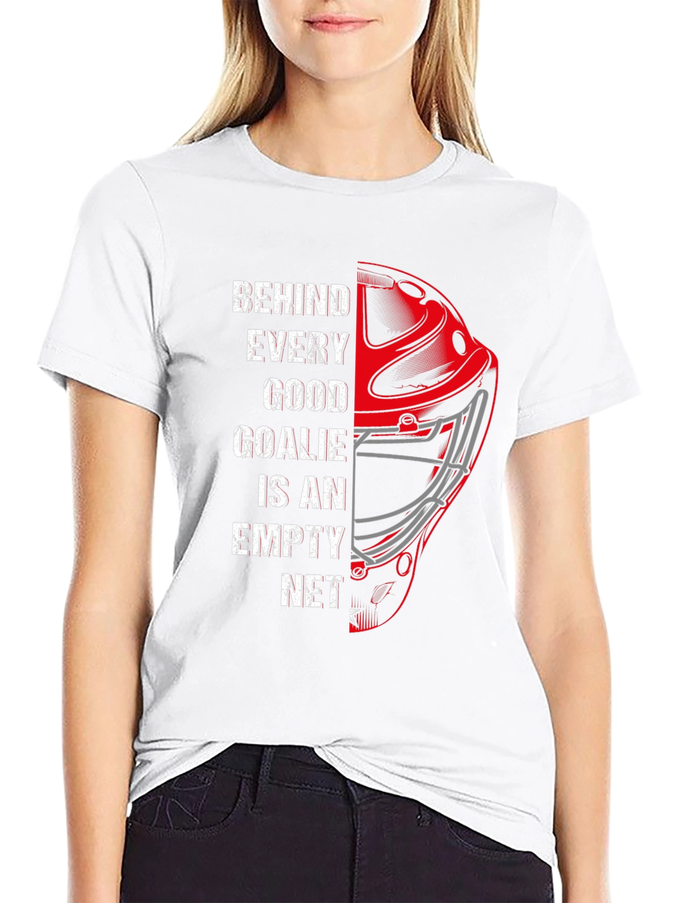 Hockey Goalie Graphic Tee - Behind Every Good Goalie