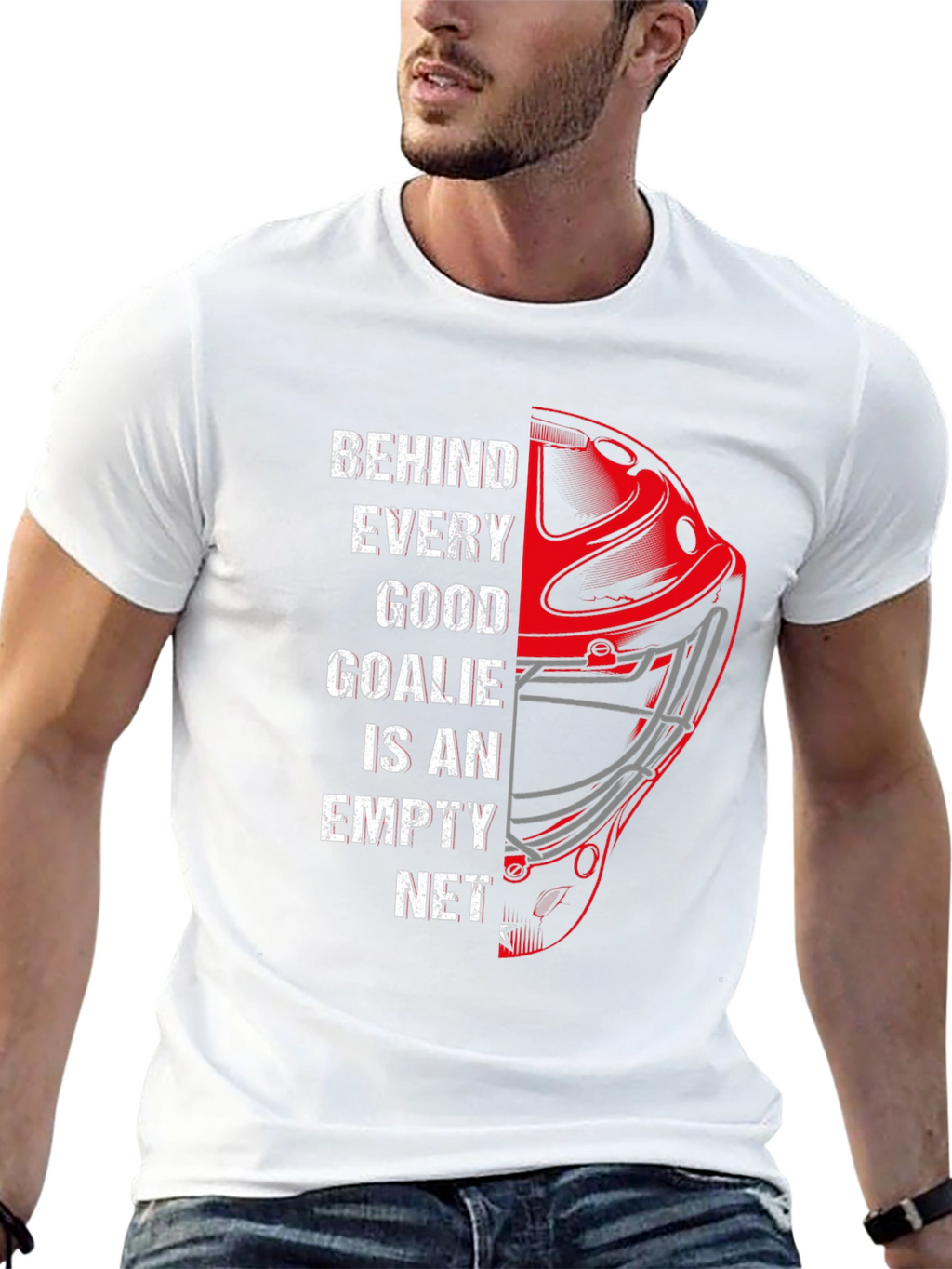 Hockey Goalie Graphic Tee - Behind Every Good Goalie