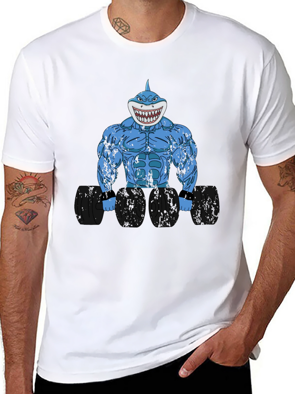 Shark Gym T-Shirt - Funny Workout Tee
